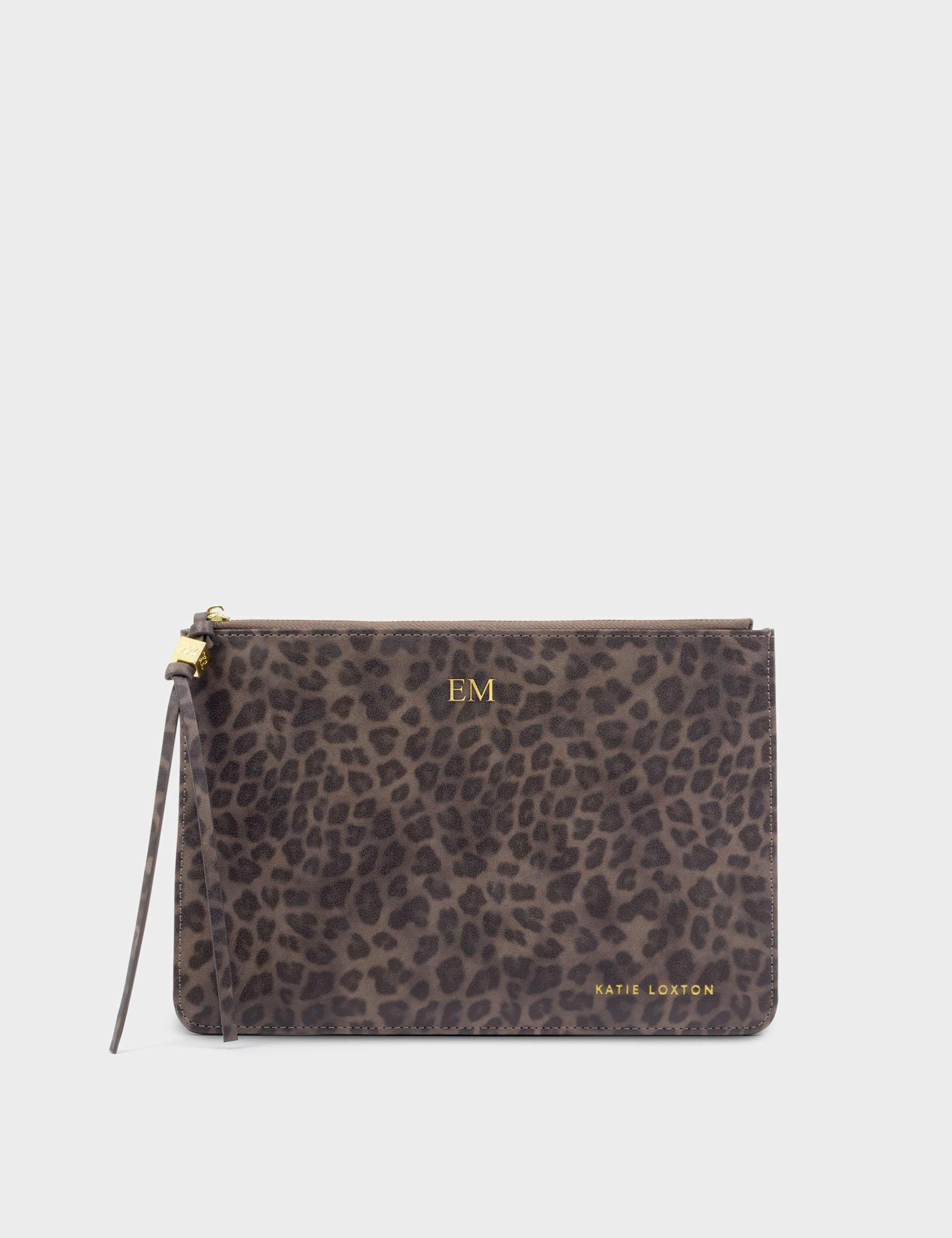 Faux Leather Leopard Print Pouch 2 of 6