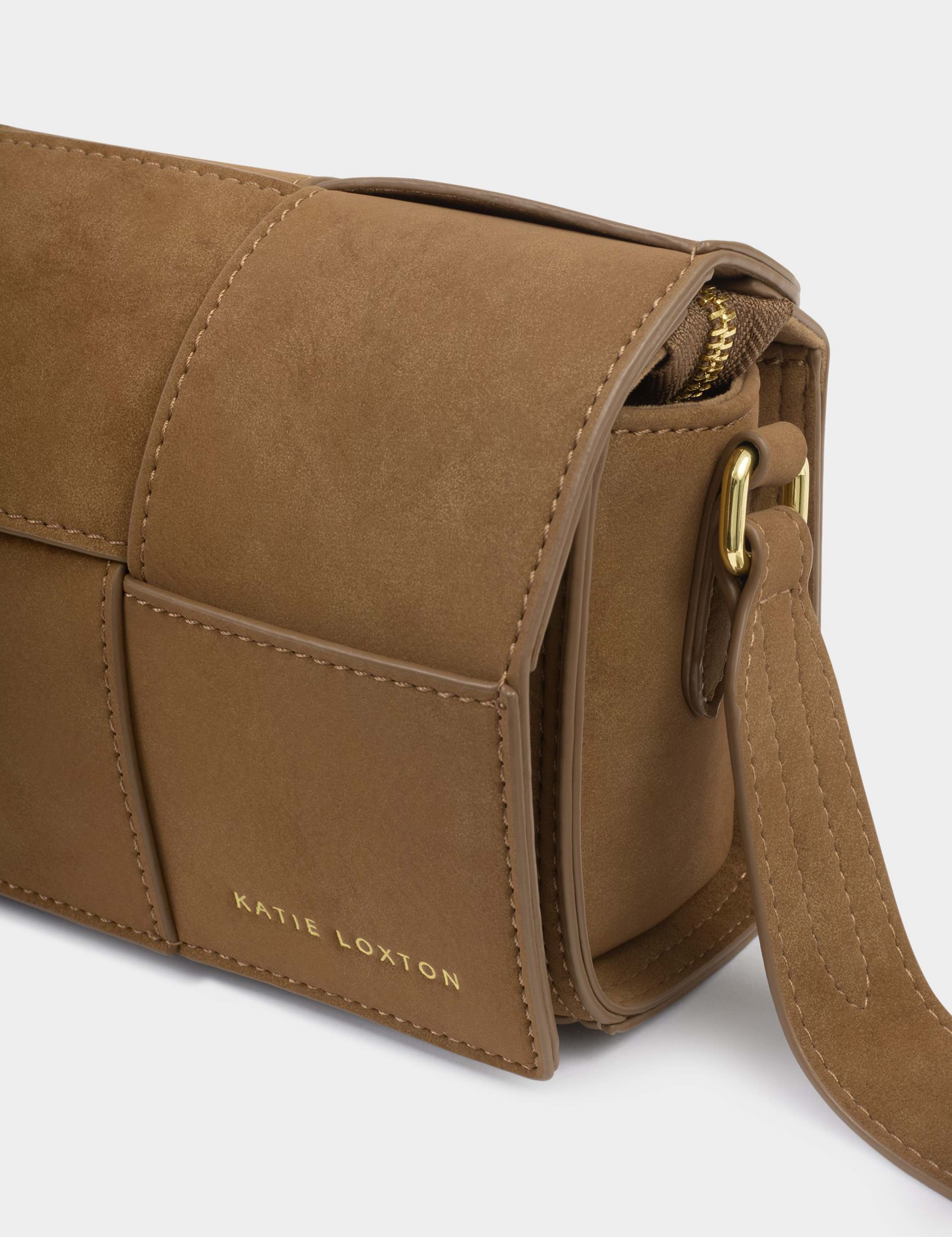 Faux Suede Woven Cross Body Bag 4 of 6