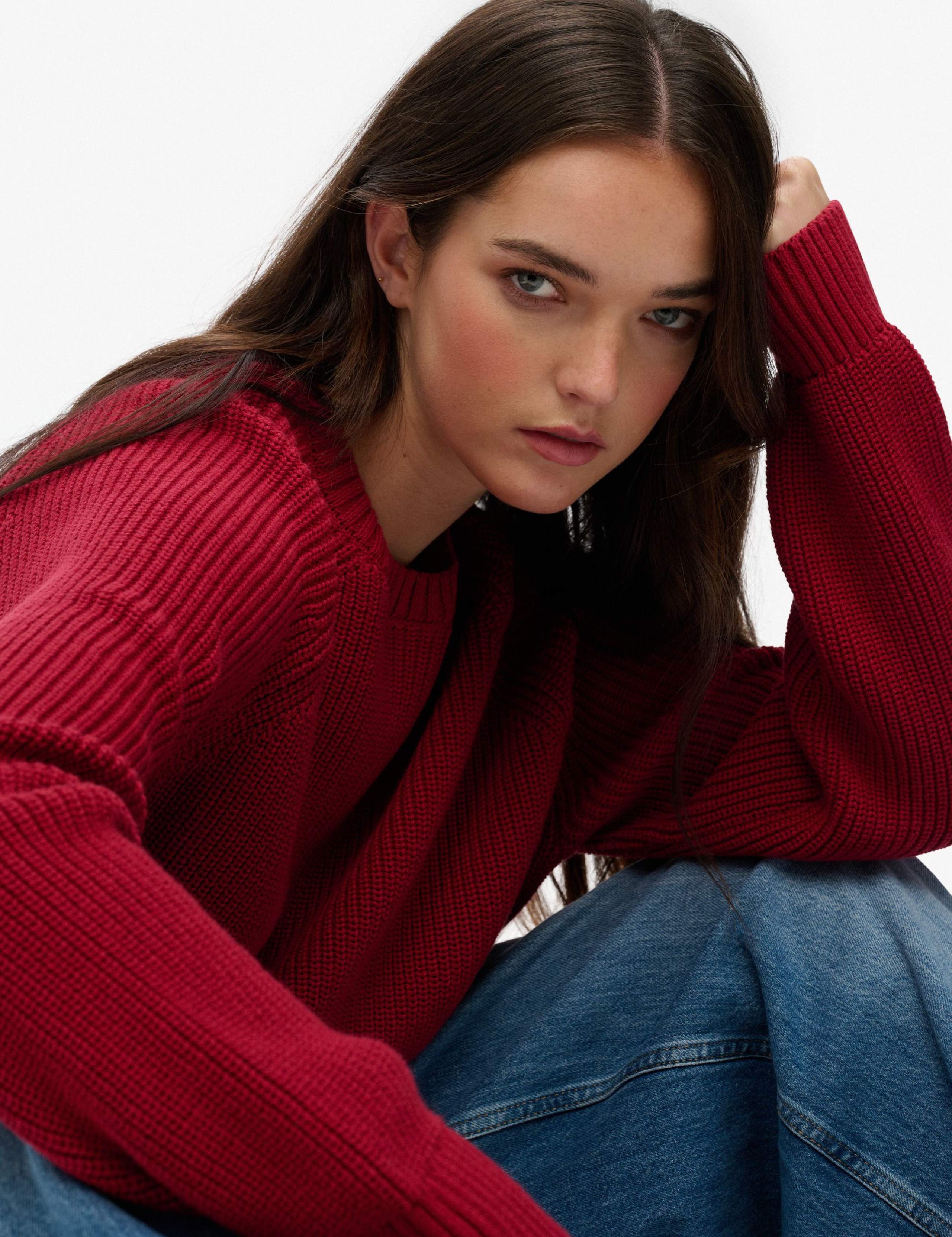 Pure Cotton Ribbed Relaxed Jumper 5 of 6