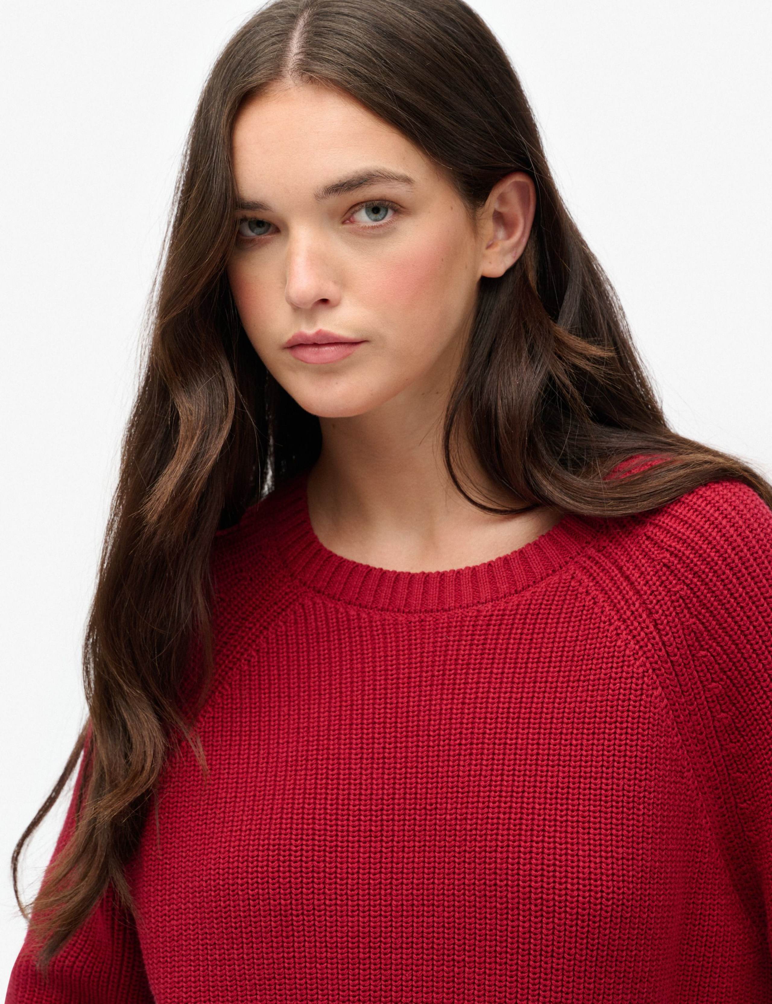 Pure Cotton Ribbed Relaxed Jumper 6 of 6