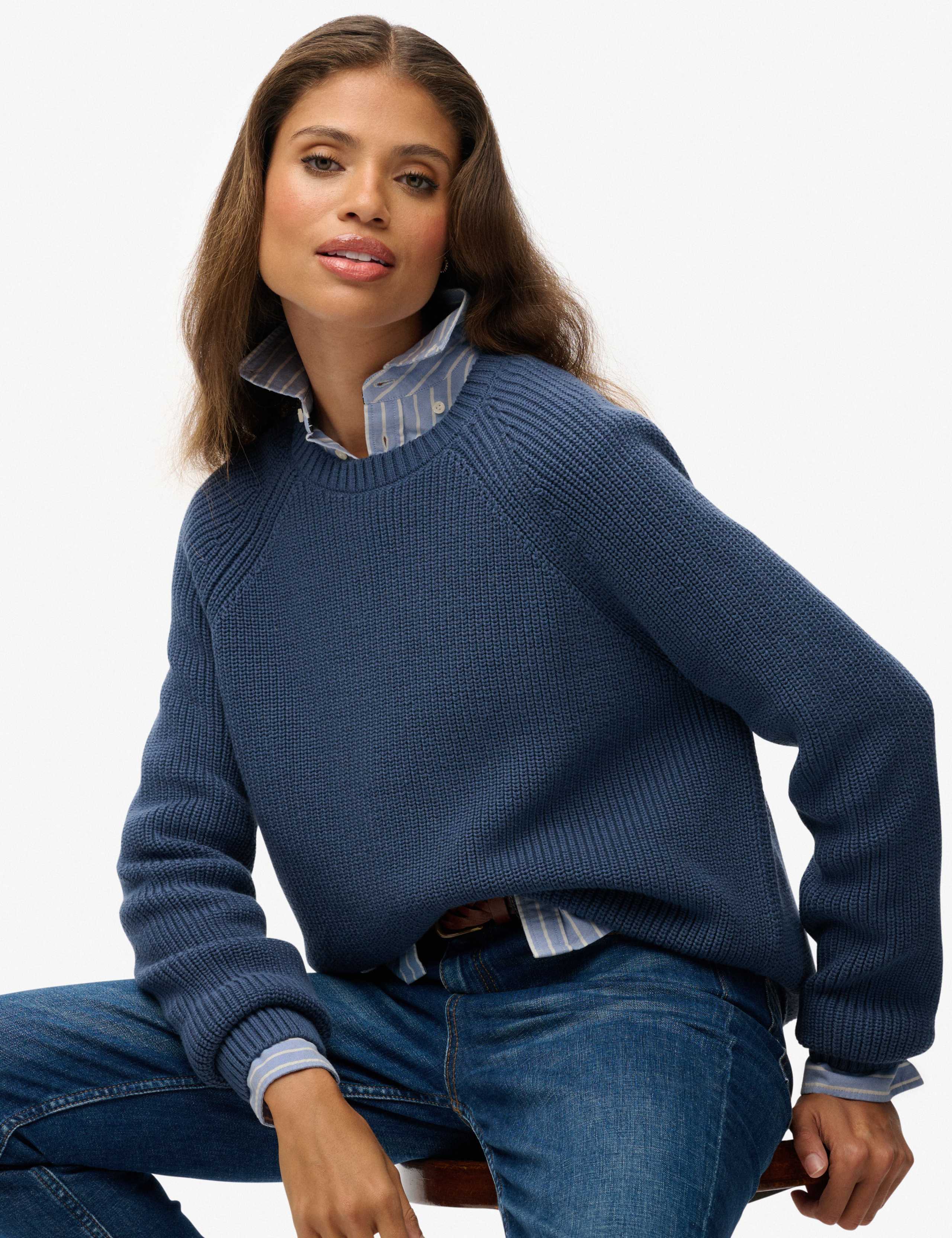 Pure Cotton Ribbed Relaxed Jumper 4 of 8