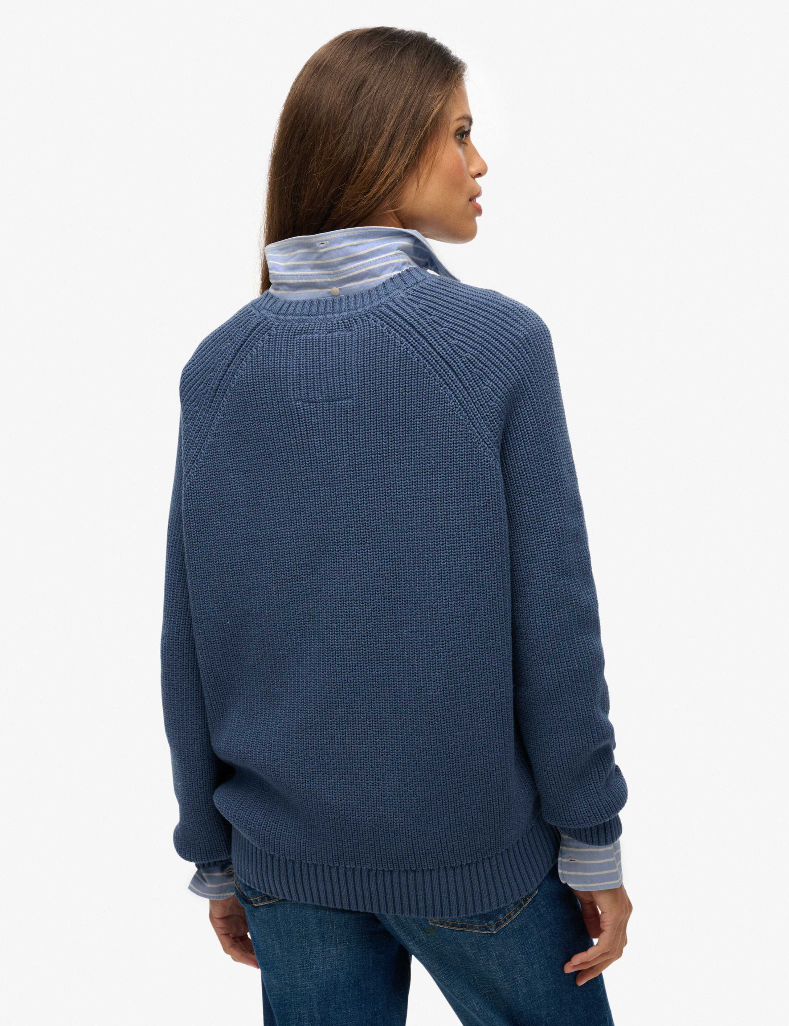 Pure Cotton Ribbed Relaxed Jumper 5 of 8