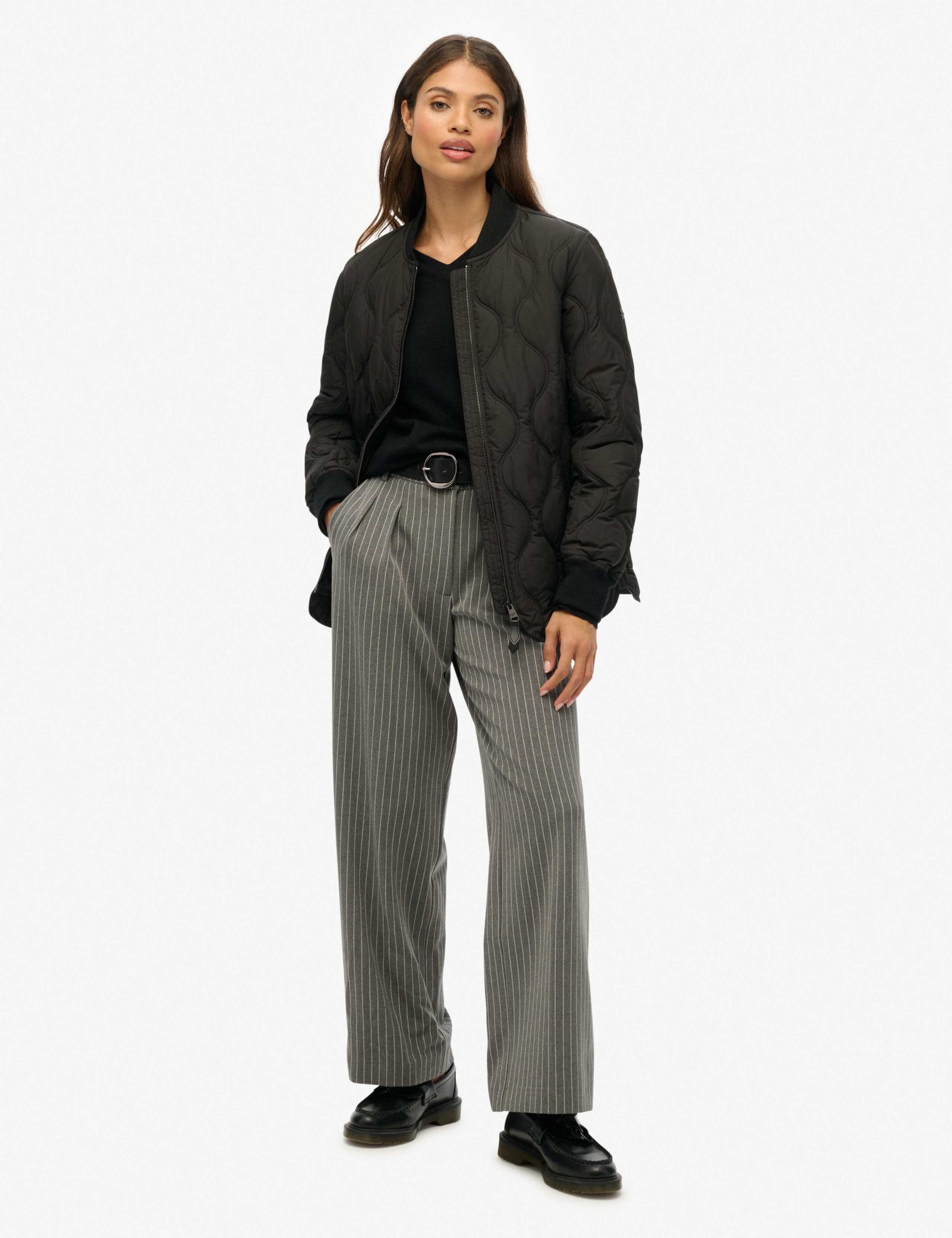 Baseball Collar Relaxed Quilted Jacket 2 of 4