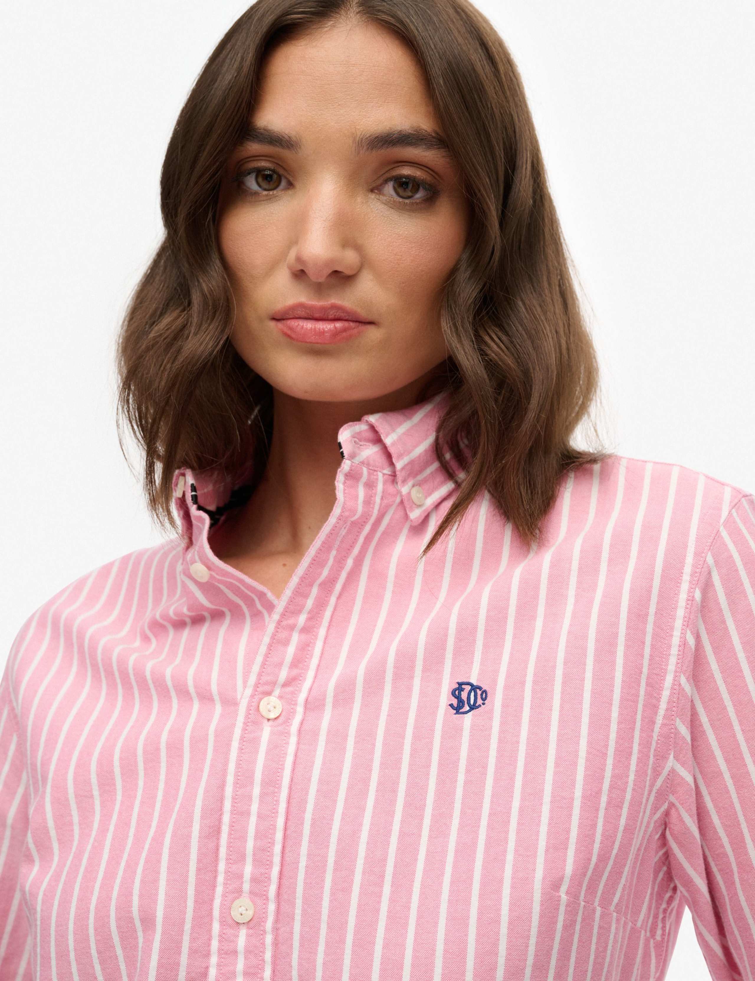 Pure Cotton Striped Oxford Shirt 2 of 5