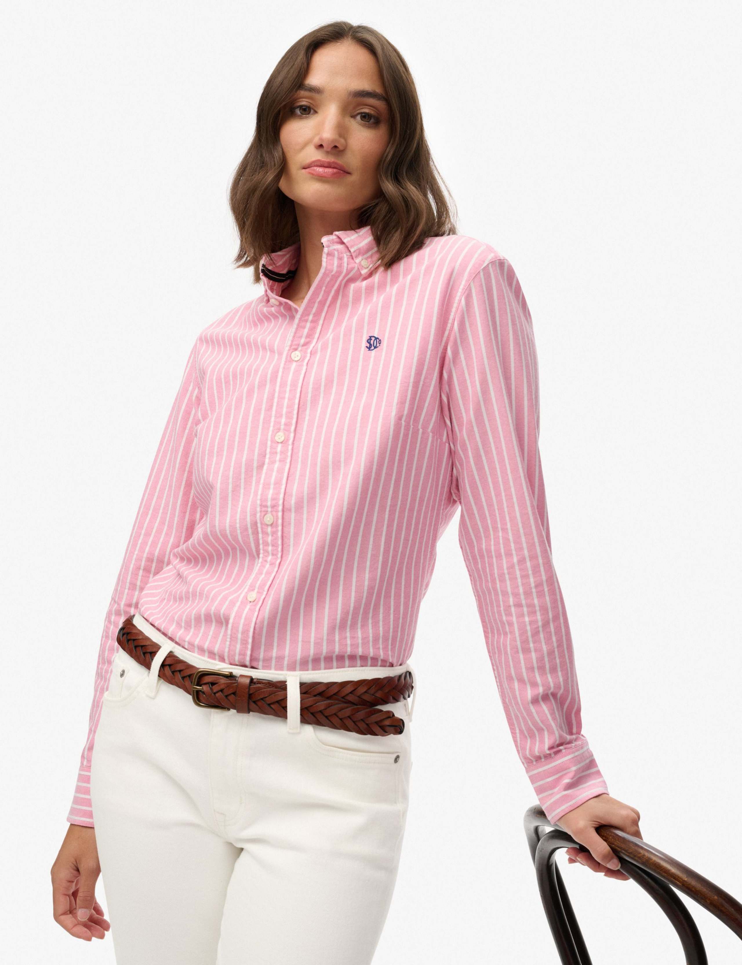 Pure Cotton Striped Oxford Shirt 4 of 5