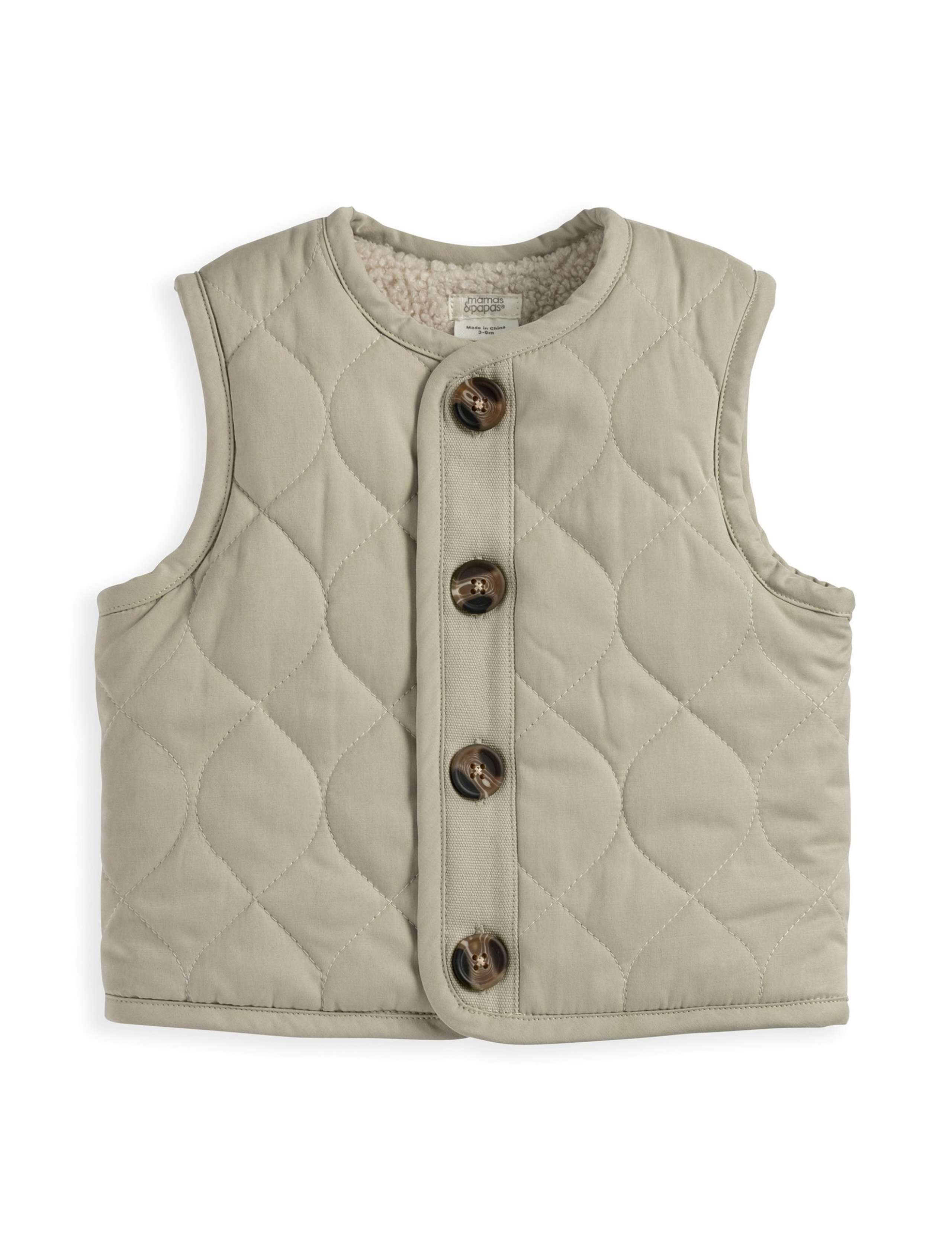 Cotton Blend Quilted Gilet (3-36 Months) 2 of 2