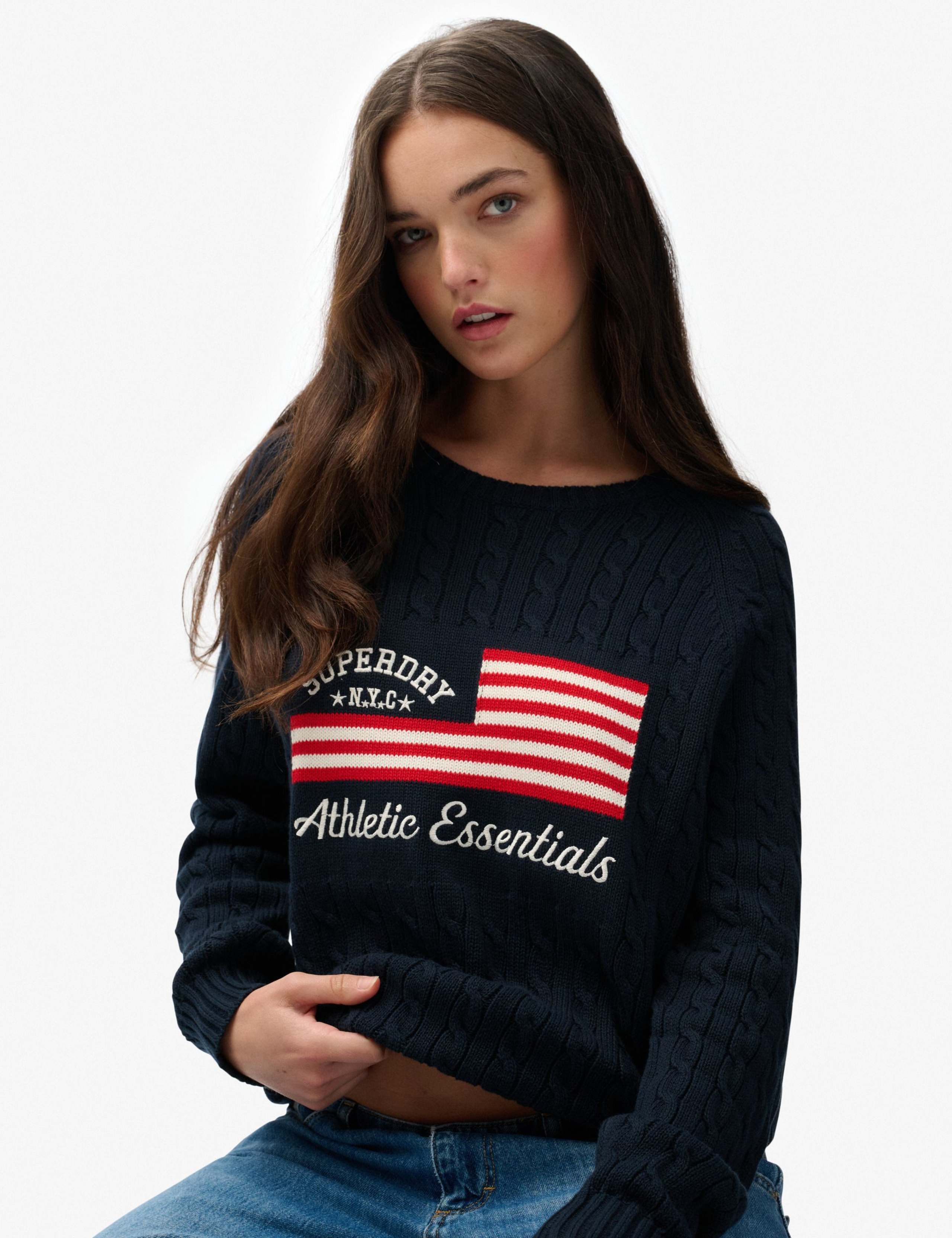 Pure Cotton Cable Knit Relaxed Jumper 3 of 3