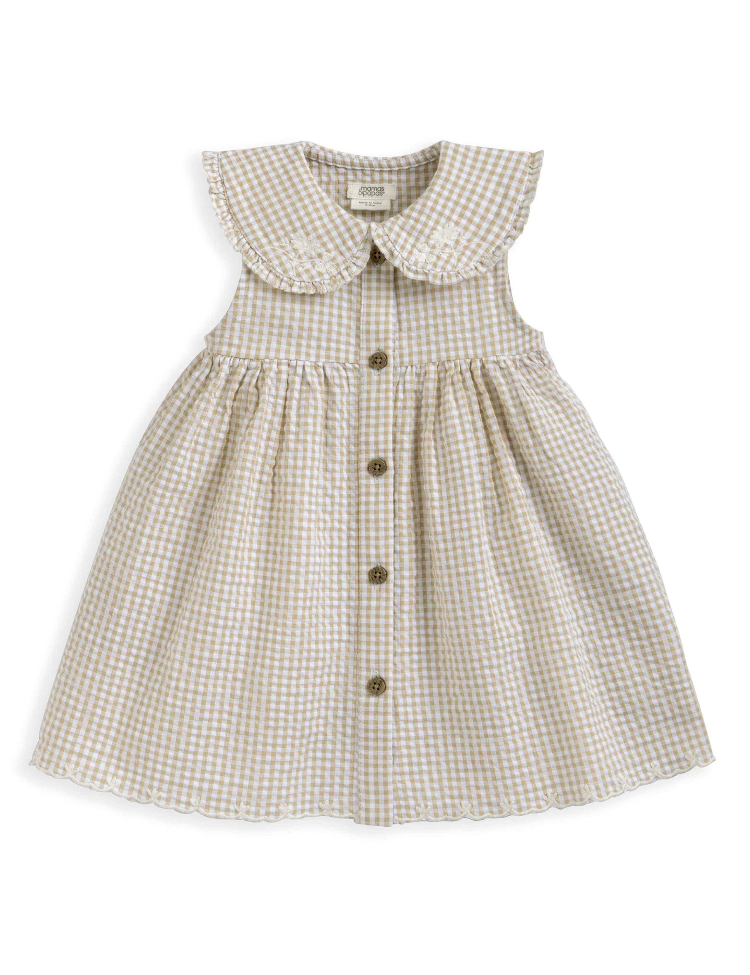 Gingham Embroidered Dress (0-3 Years) 3 of 4