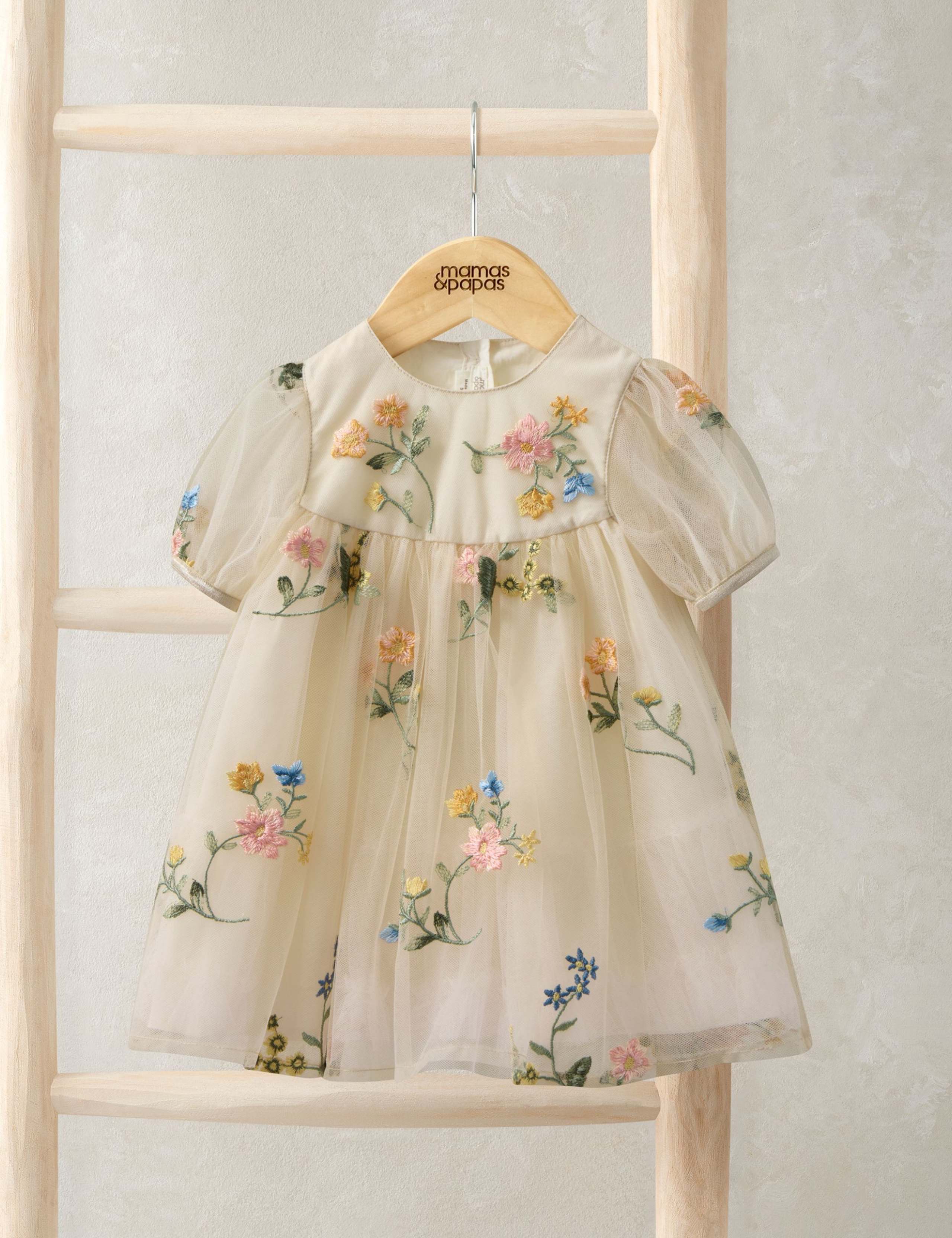 Floral Mesh Dress (0-36 Months) 1 of 2