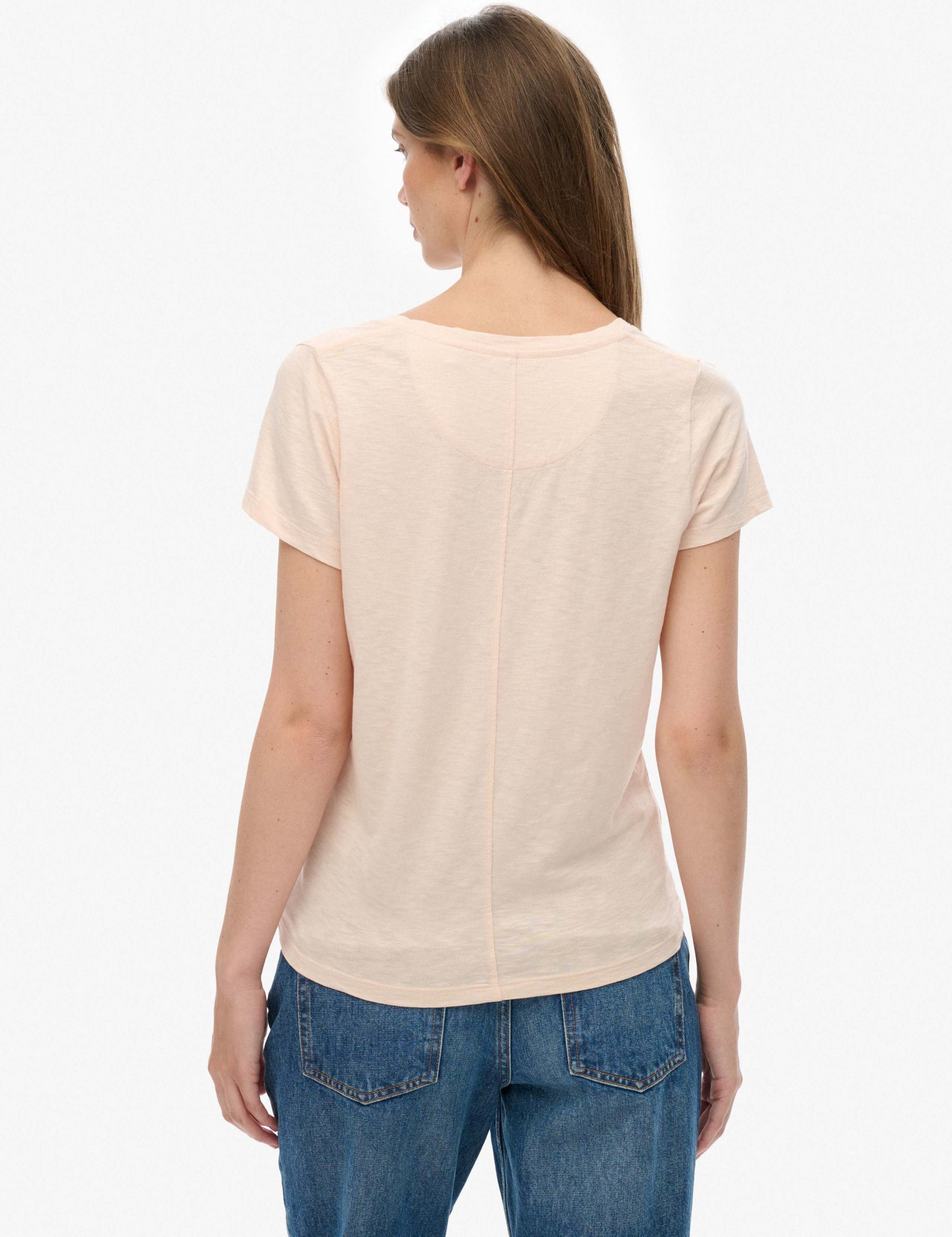 Cotton Blend Scoop Neck T-Shirt 2 of 5