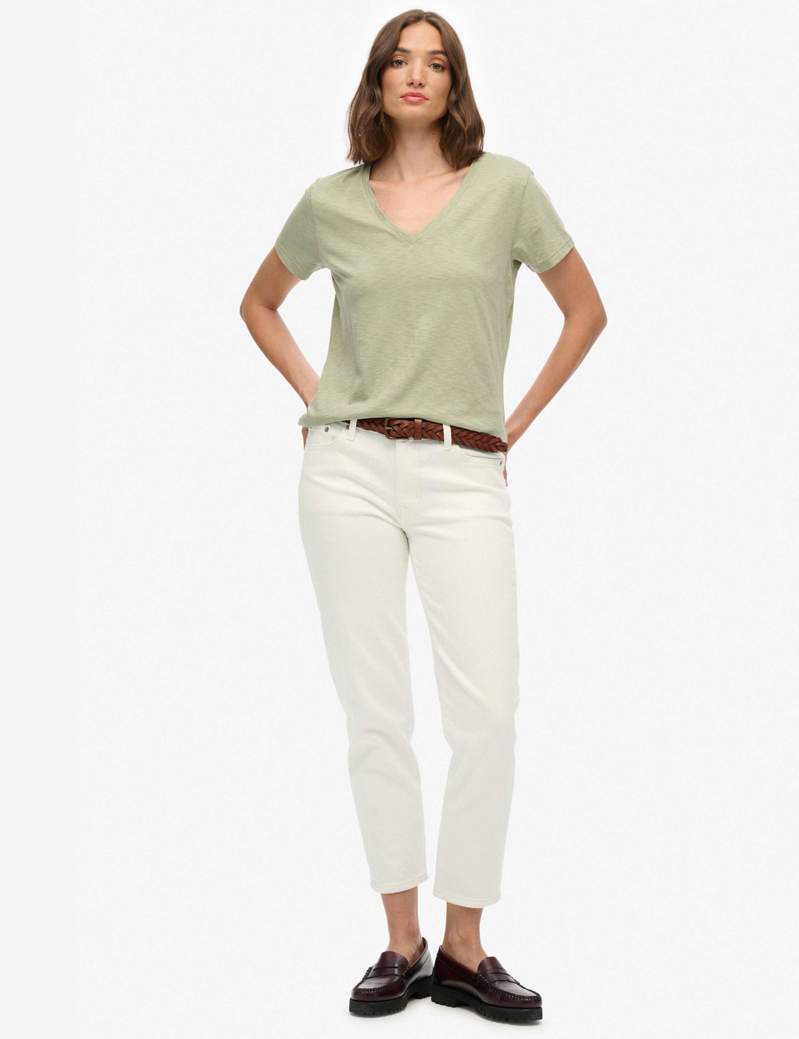 Cotton Rich V-Neck T-Shirt 5 of 6