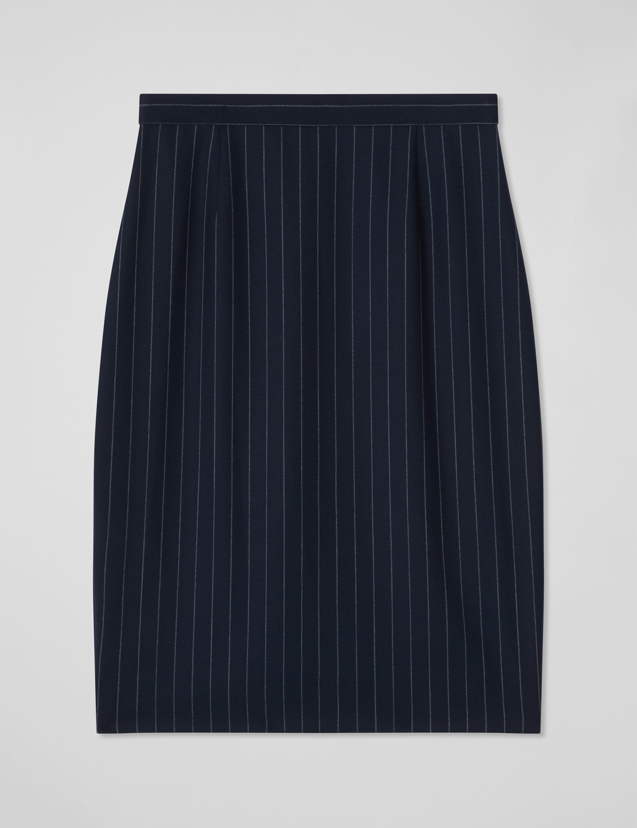 Wool Blend Pinstripe Pencil Skirt 2 of 4