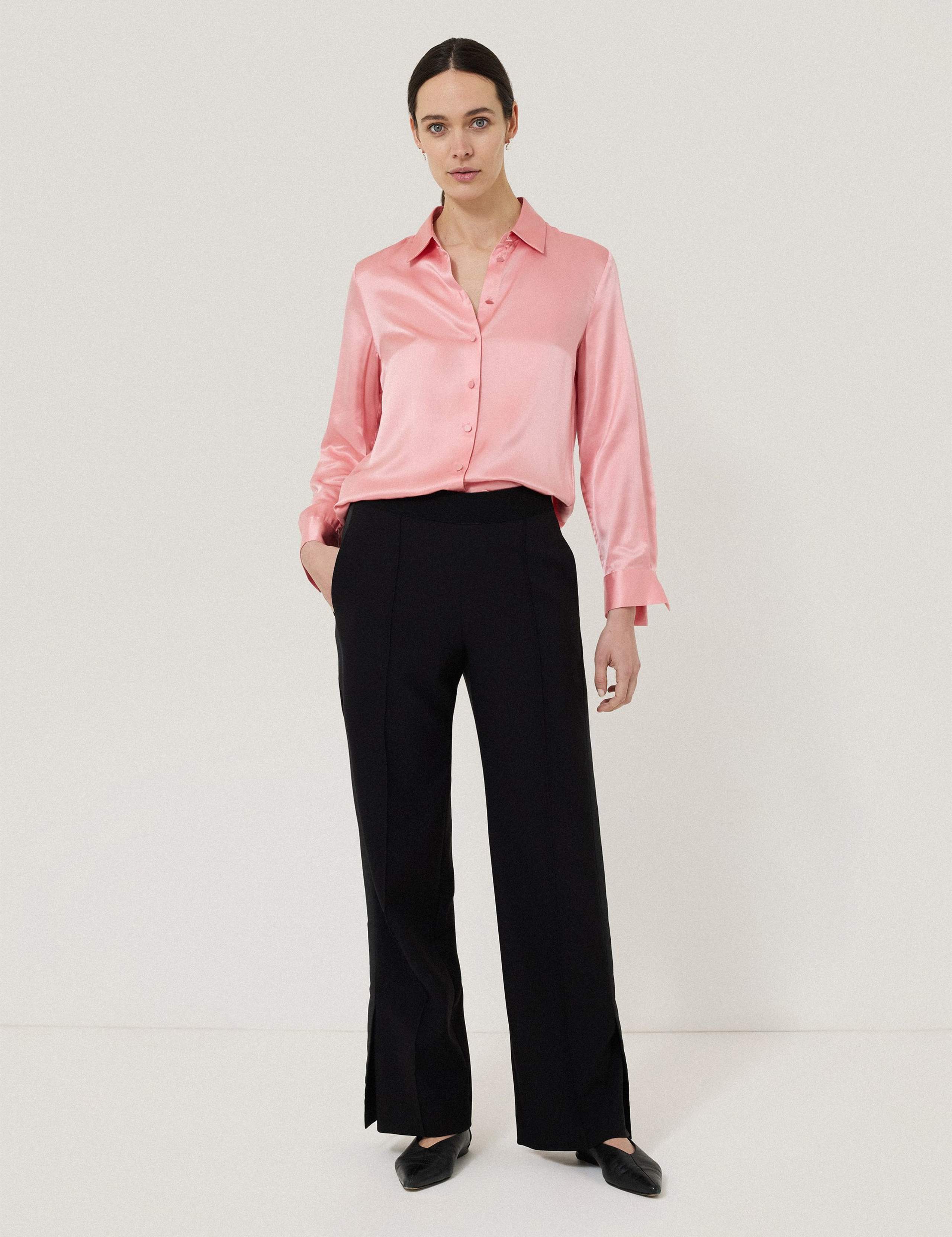 Crepe Split Hem Relaxed Joggers 1 of 6