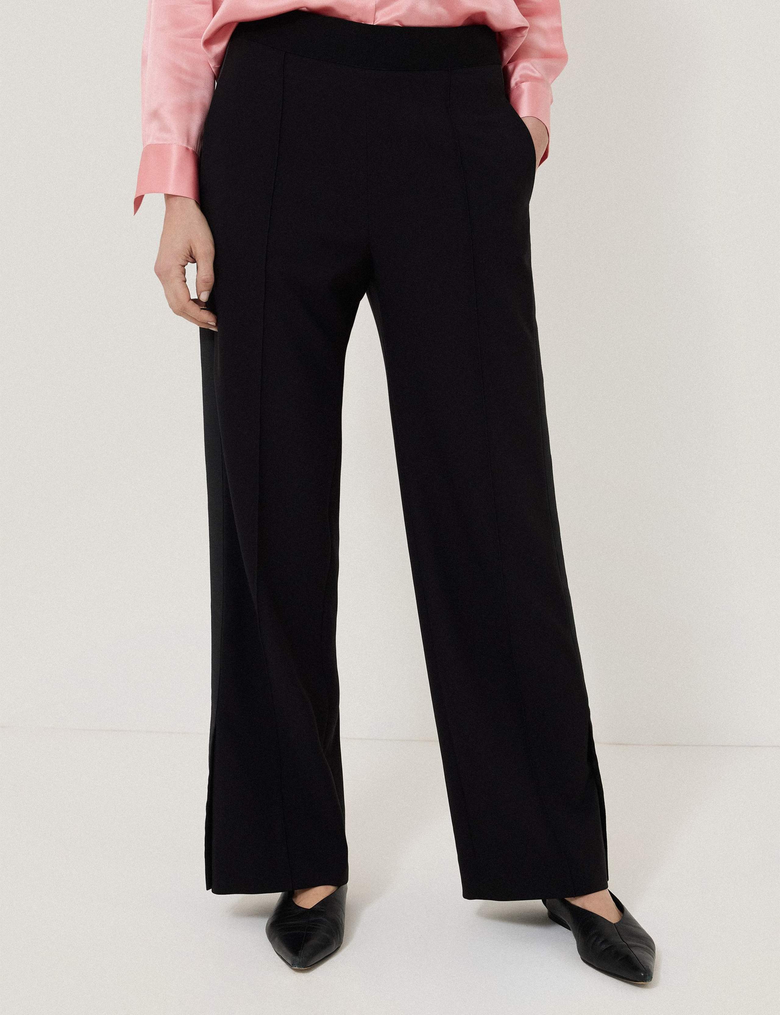 Crepe Split Hem Relaxed Joggers 2 of 6