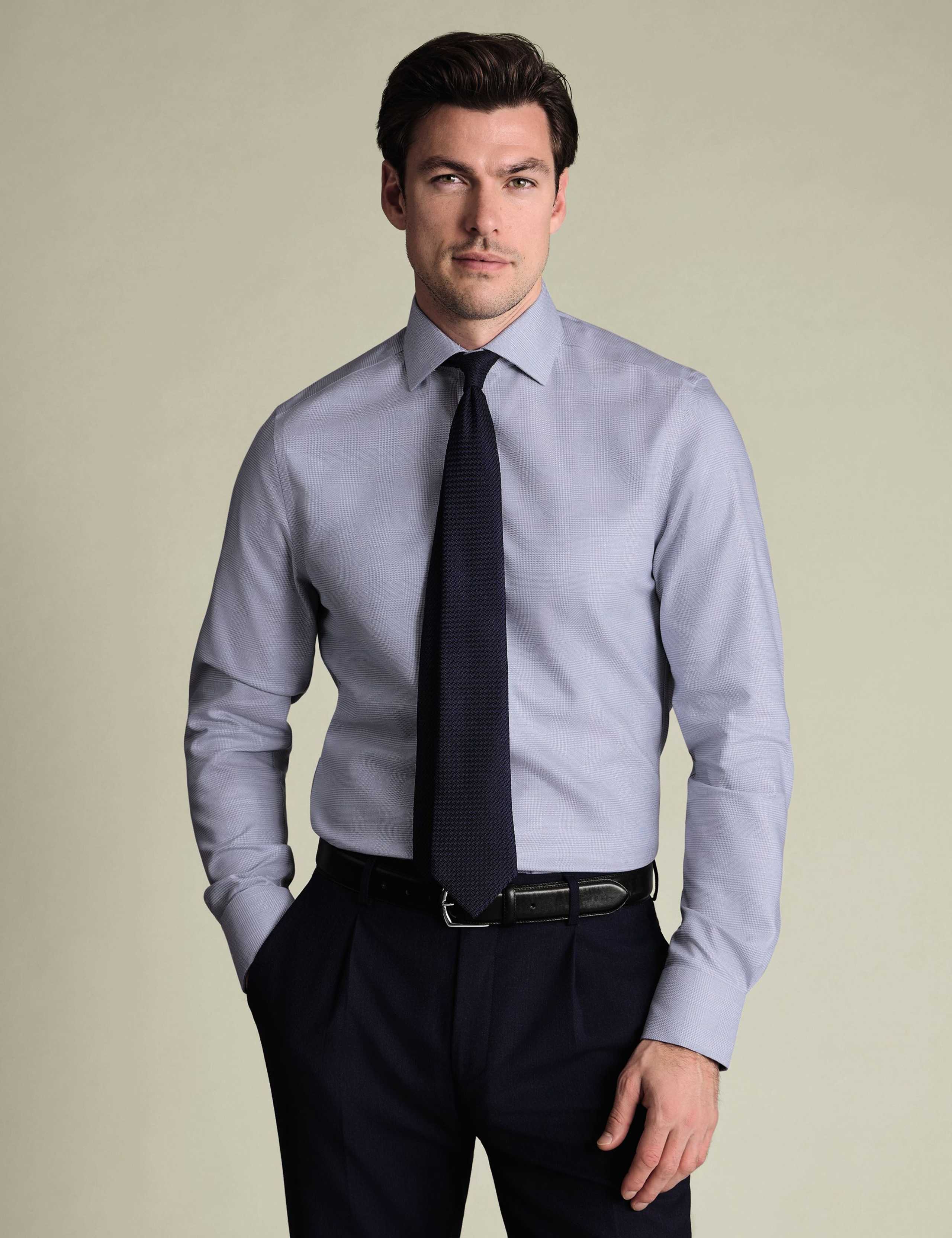 Non Iron Regular Fit Textured Shirt 3 of 7
