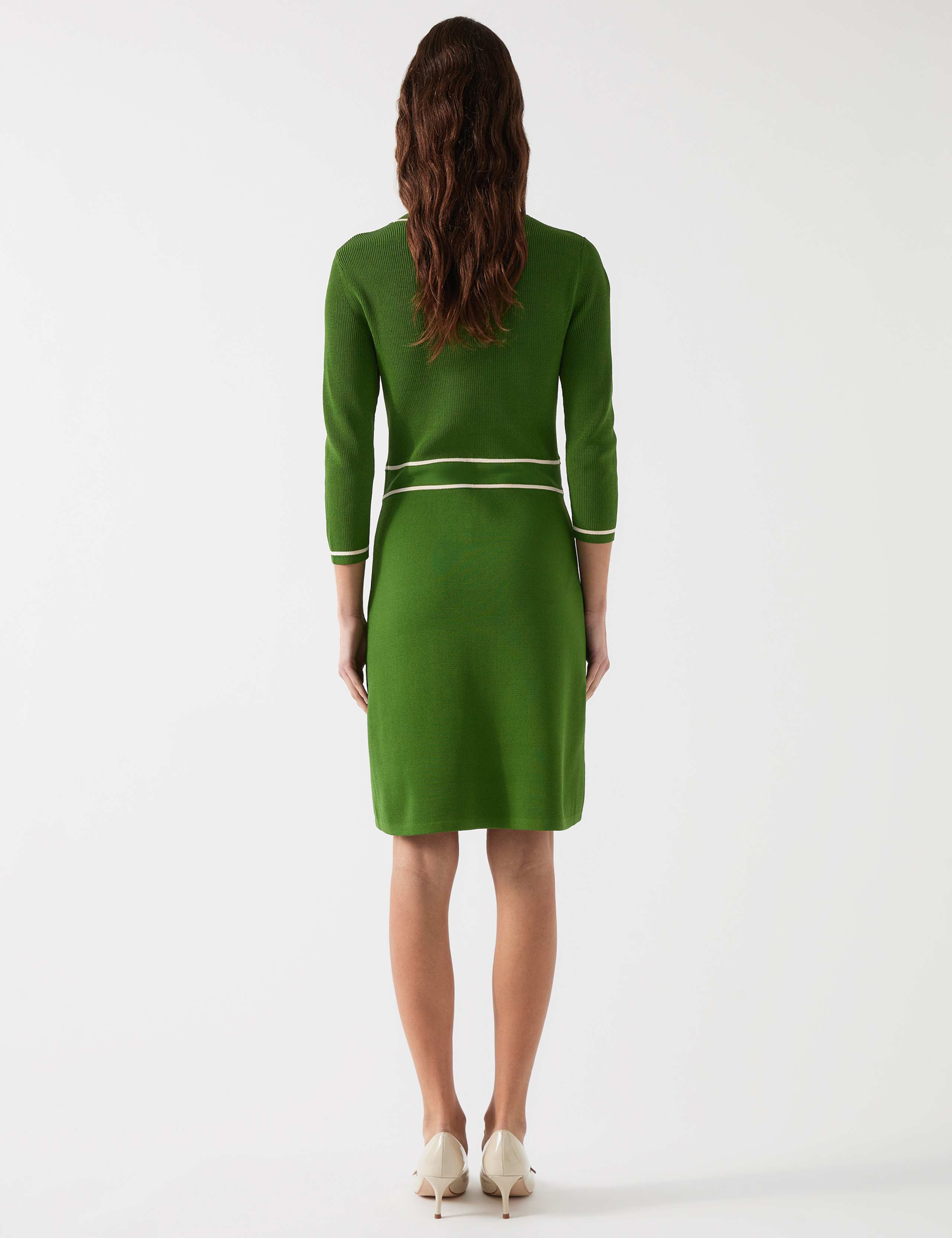 Knitted Button Detail Mini Tailored Dress 3 of 4