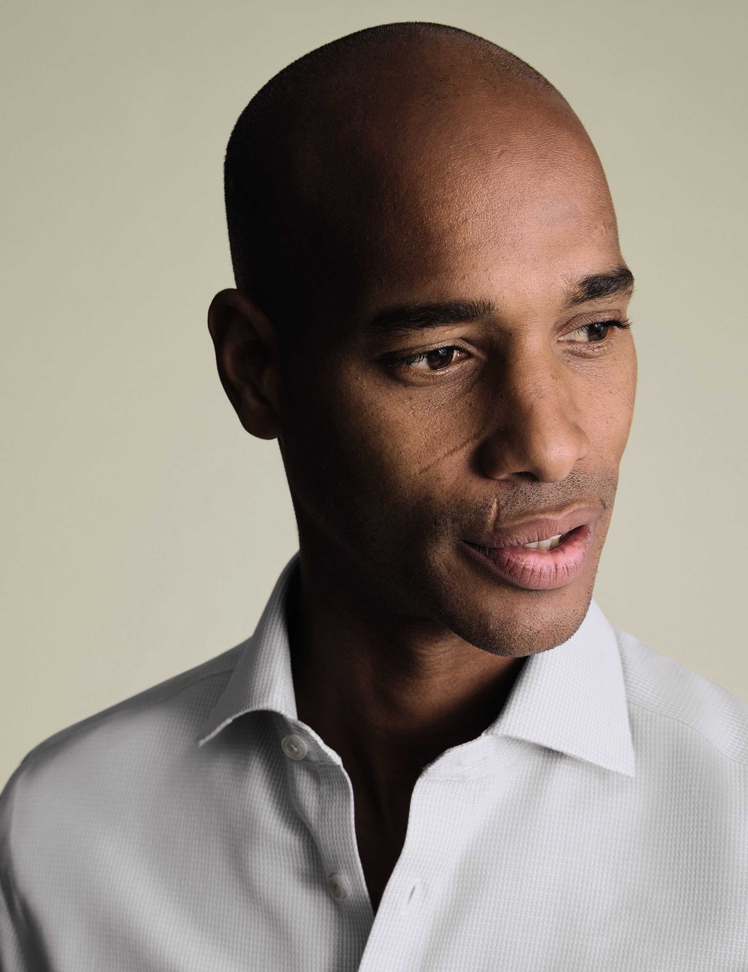 Pure Cotton Stretch Textured Slim Fit Shirt 4 of 6