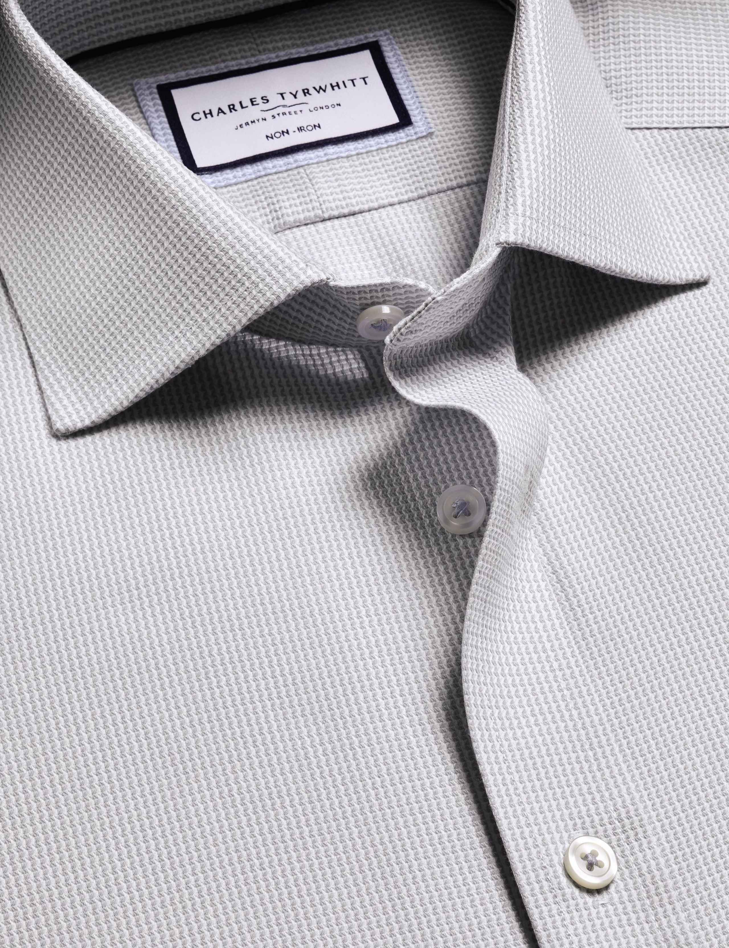 Pure Cotton Stretch Textured Slim Fit Shirt 6 of 6