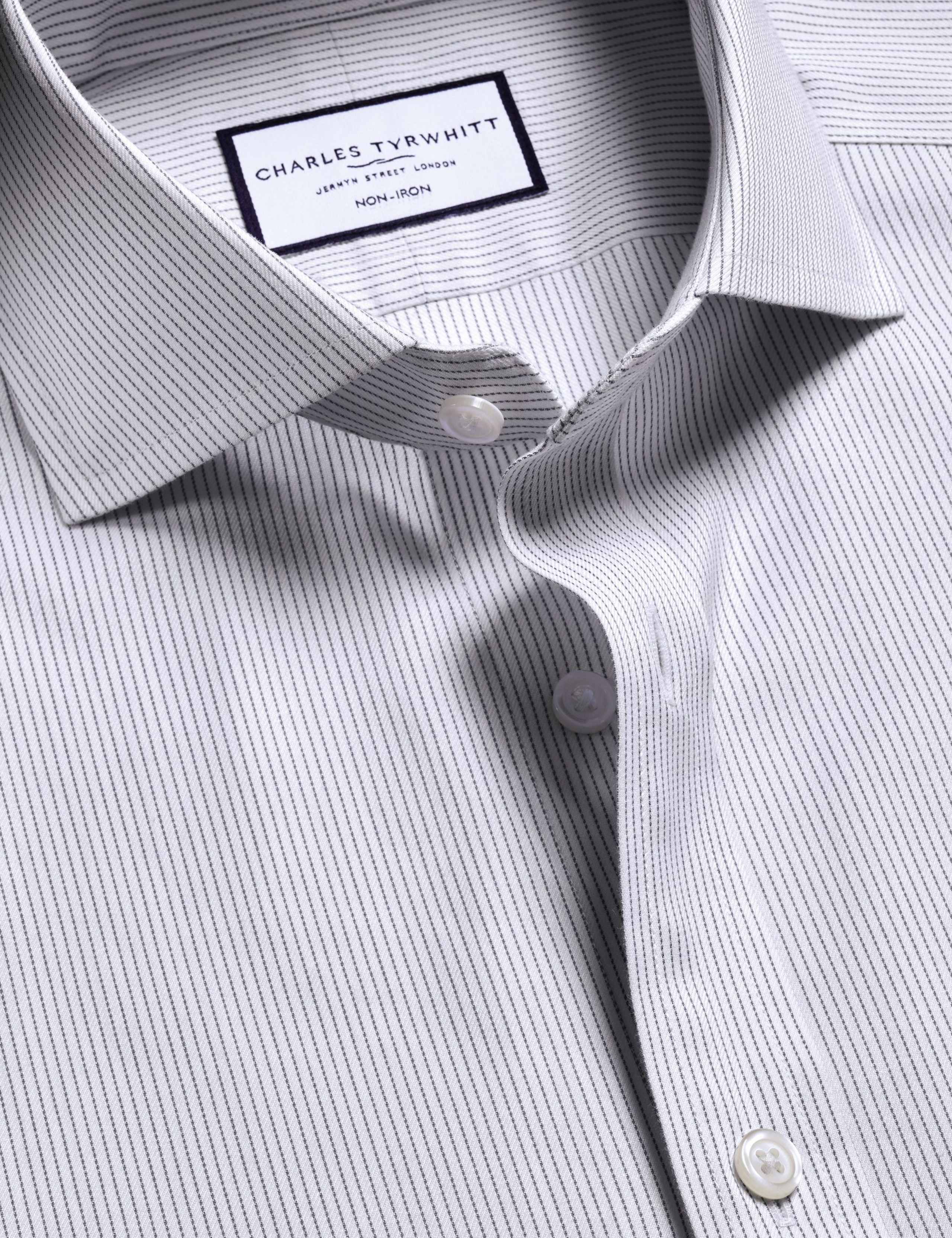 Non Iron Pure Cotton Twill Striped Shirt 7 of 7
