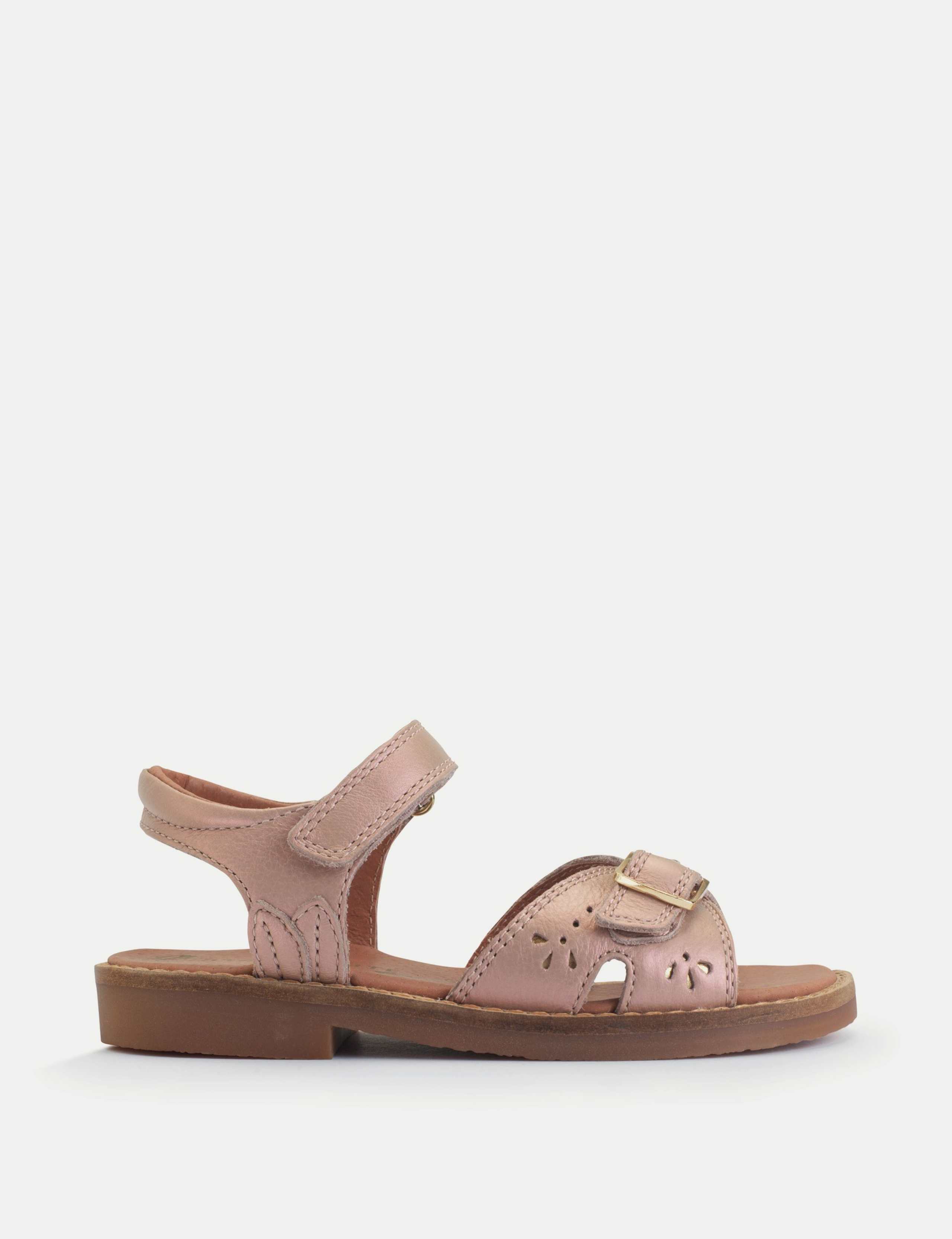 Kids' Leather Pearlised Riptape Sandals (7 Small-13½ Small) 1 of 3