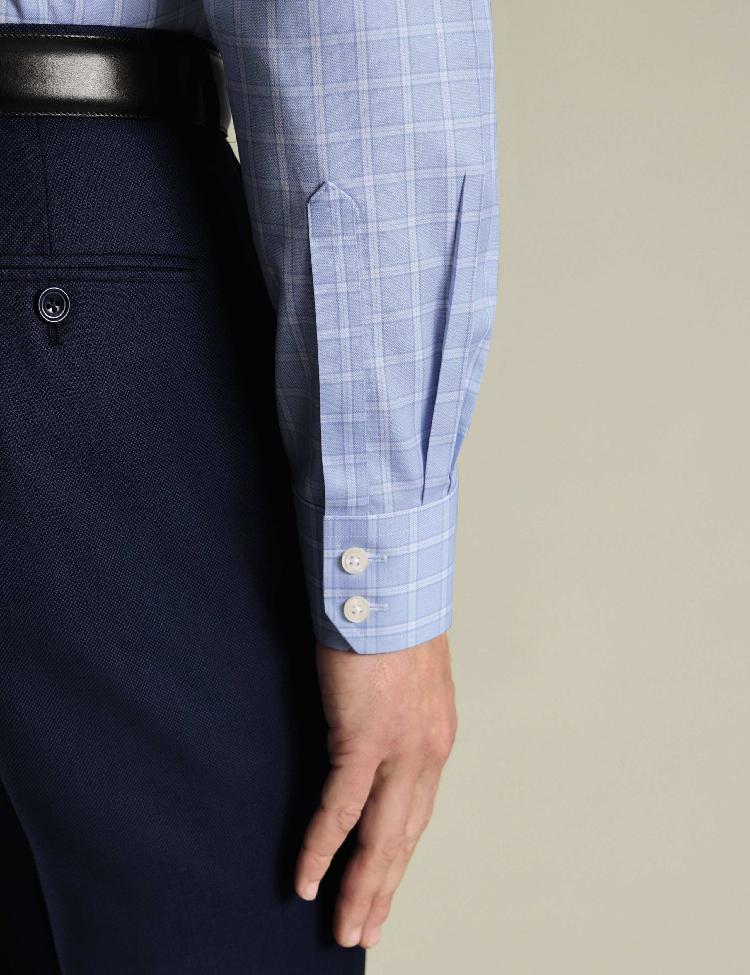 Non Iron Pure Cotton Twill Check Shirt 5 of 6