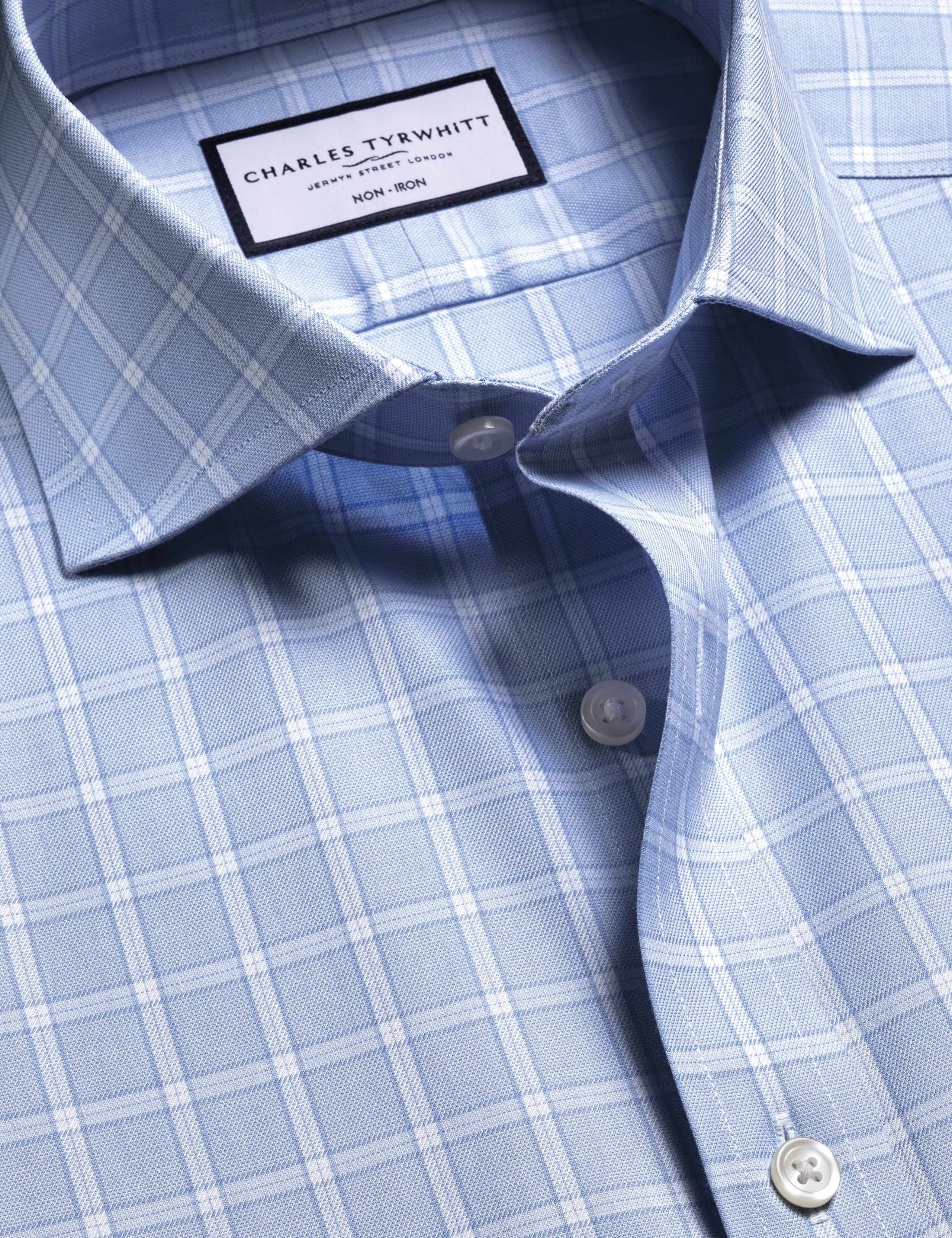 Non Iron Pure Cotton Twill Check Shirt 6 of 6