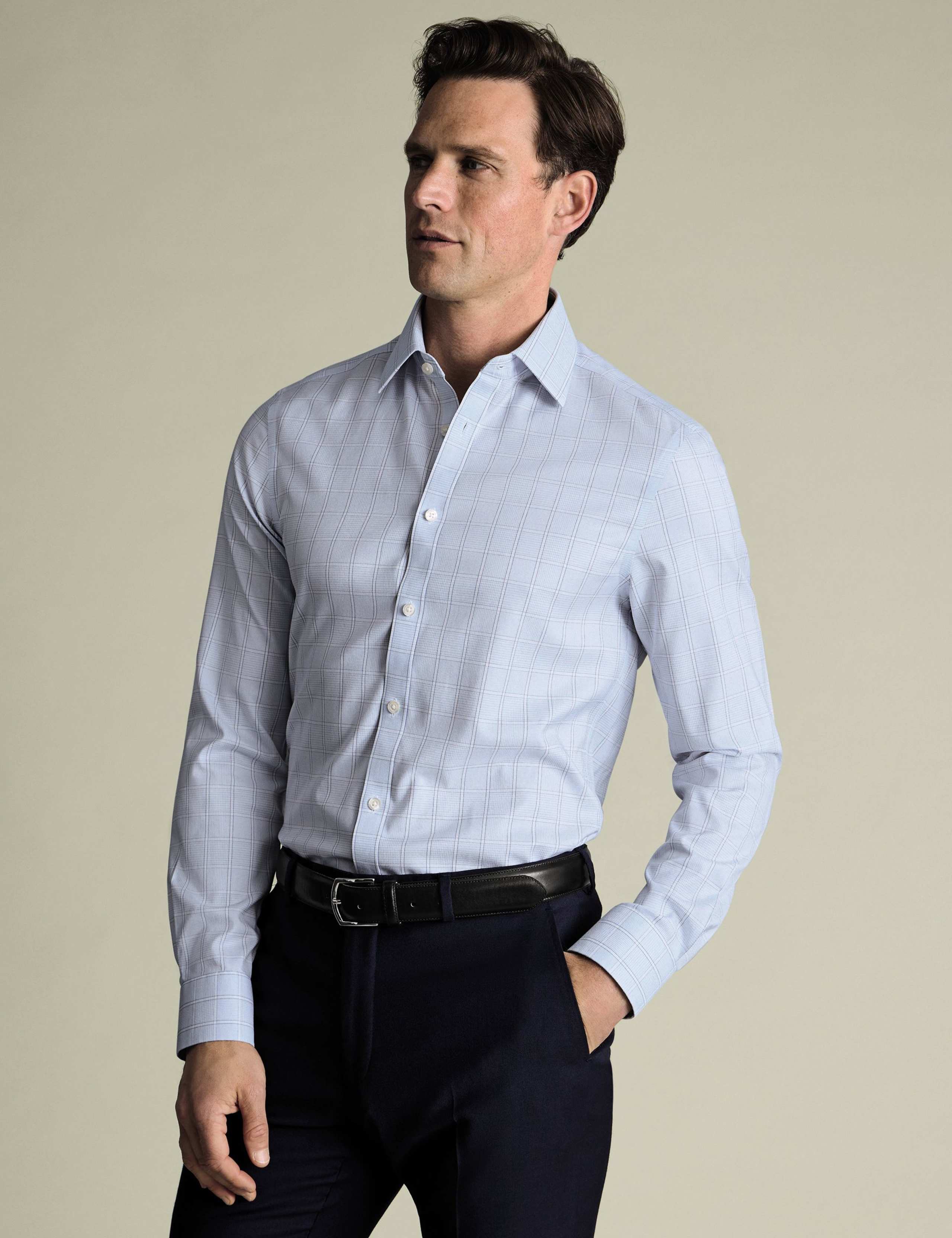 Non Iron Pure Cotton Checked Shirt 3 of 6