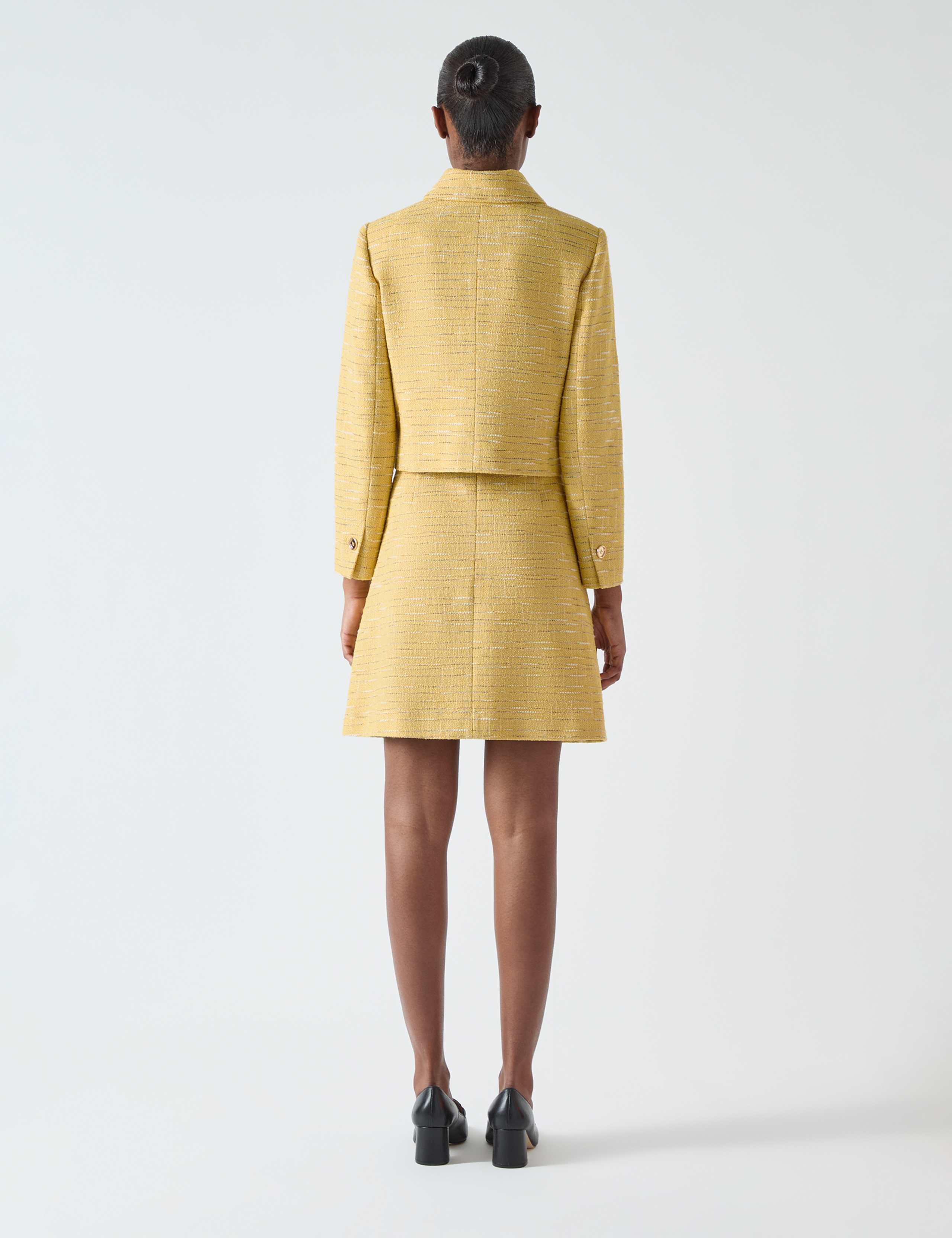 Tweed Textured Pocket Detail Cropped Jacket 4 of 4