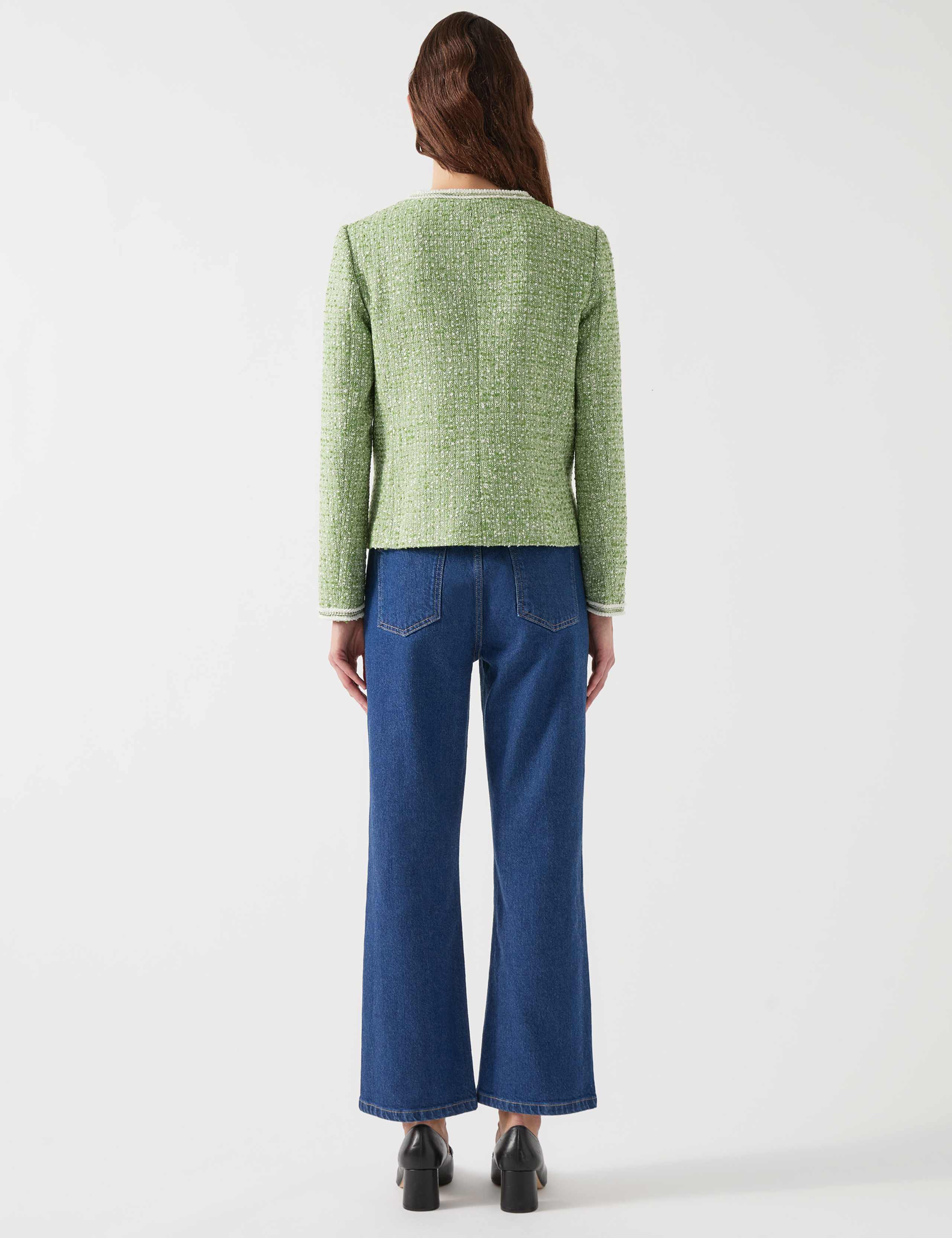 Tweed Collarless Jacket 4 of 4