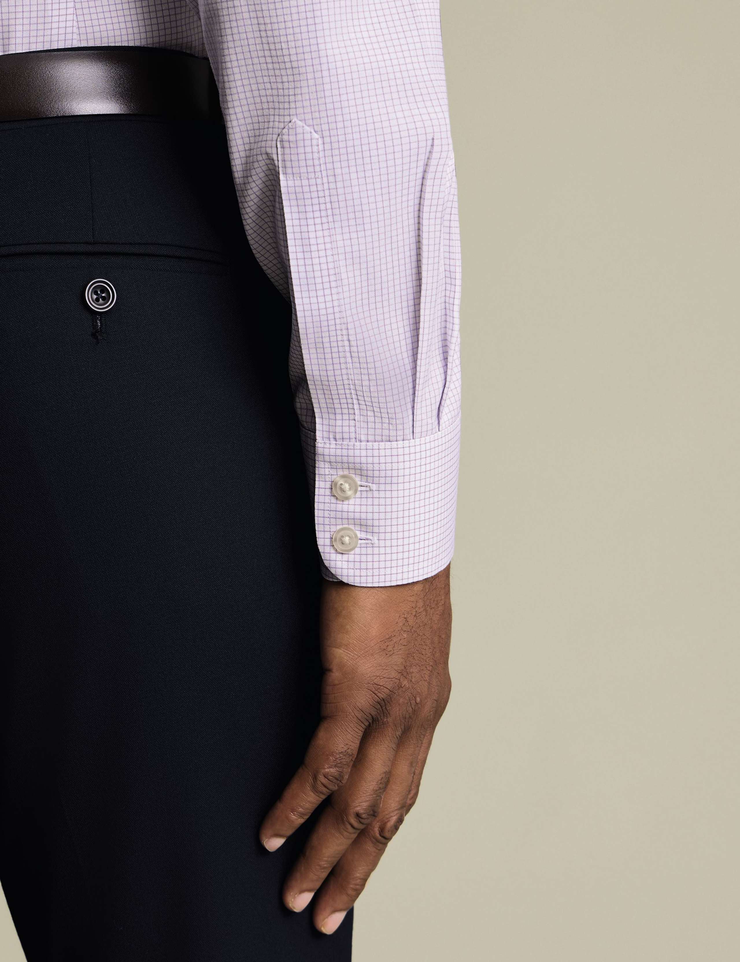 Non Iron Slim Fit Pure Cotton Check Shirt 6 of 7