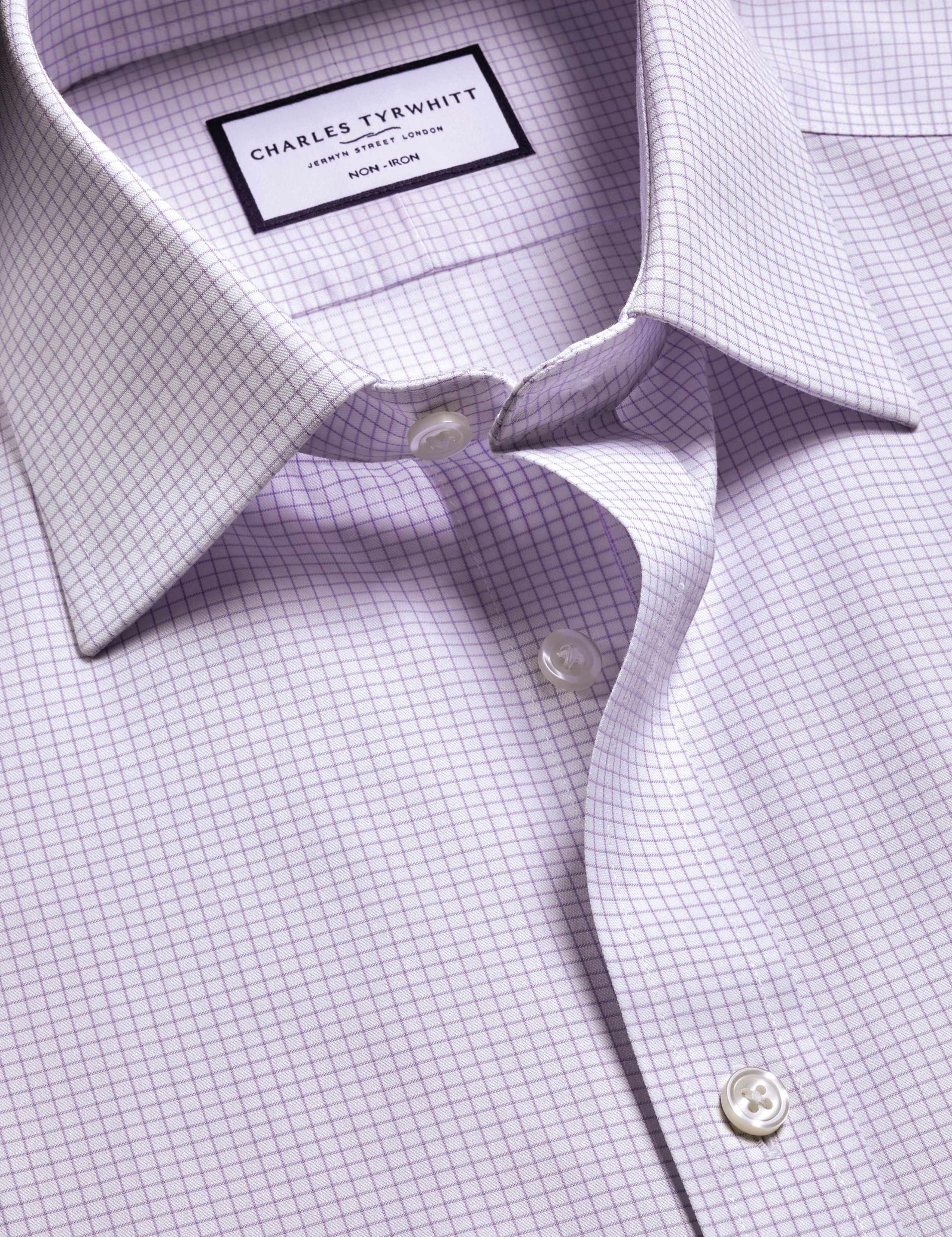 Non Iron Slim Fit Pure Cotton Check Shirt 7 of 7