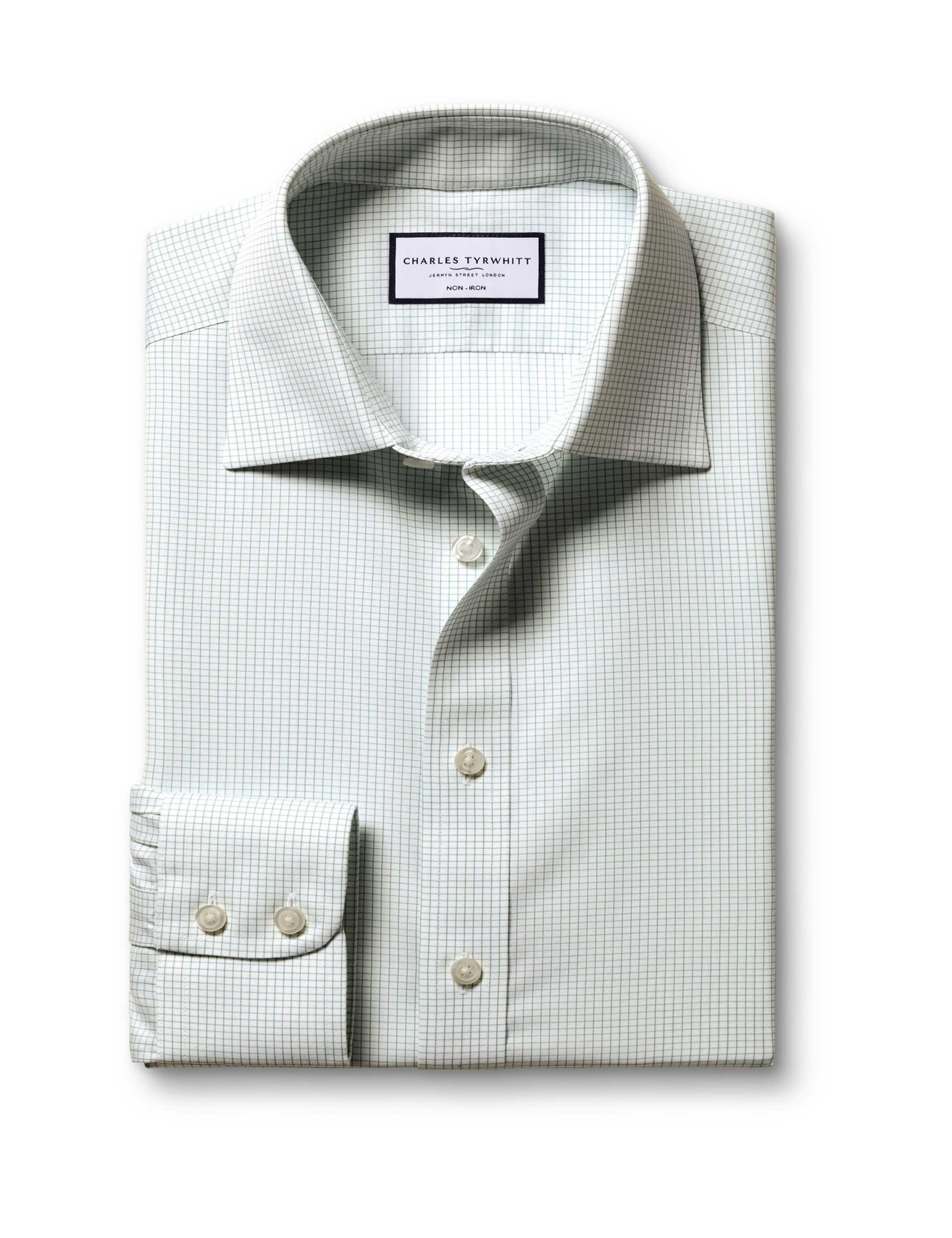 Non Iron Slim Fit Pure Cotton Check Shirt 2 of 6