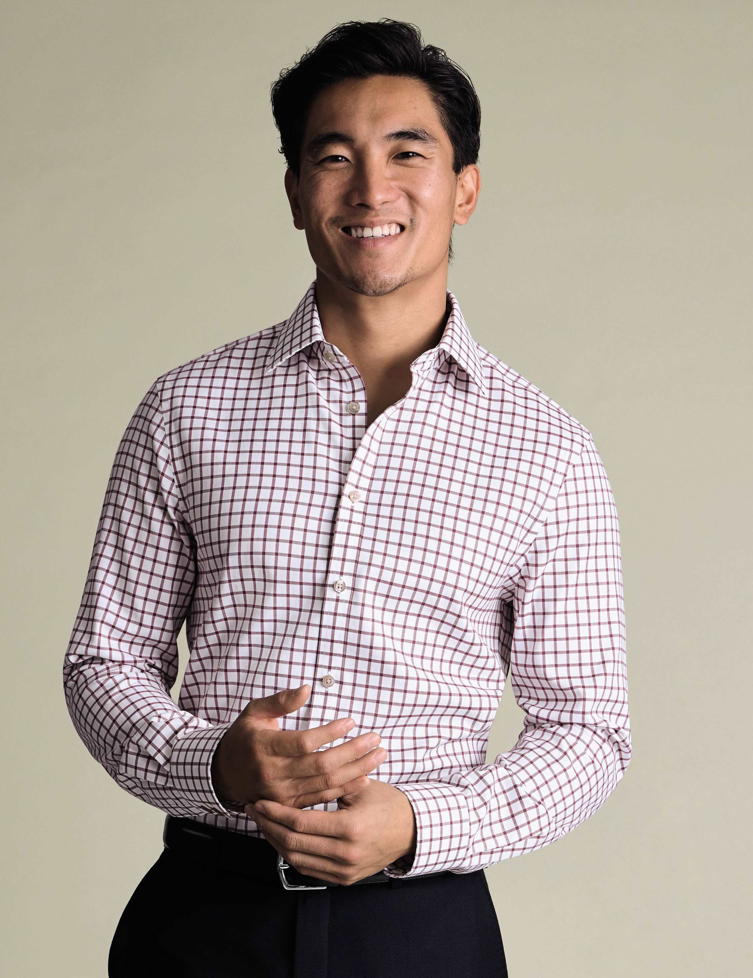 Slim Fit Pure Cotton Check Twill Shirt 3 of 6