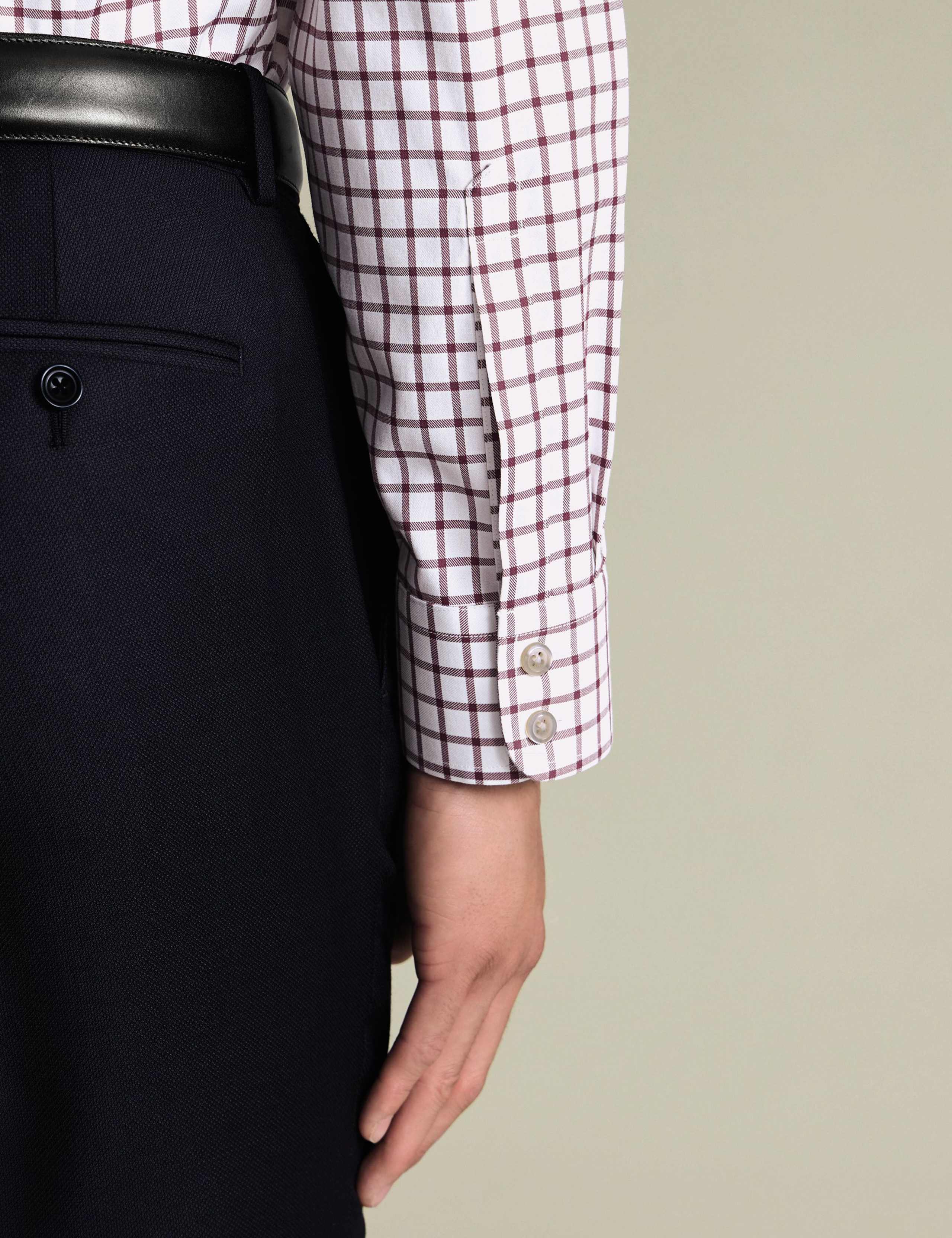 Slim Fit Pure Cotton Check Twill Shirt 5 of 6