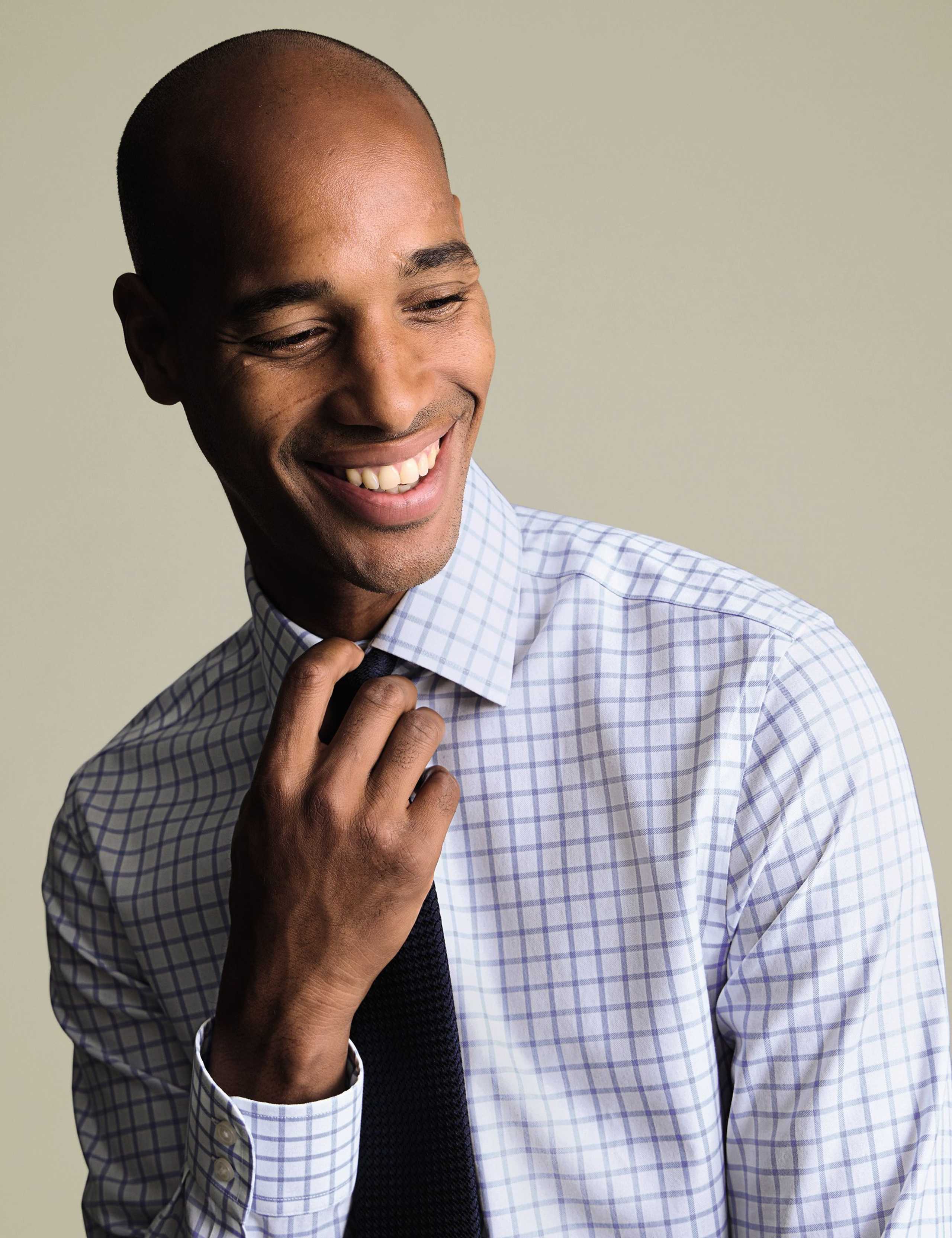 Slim Fit Pure Cotton Check Twill Shirt 3 of 6