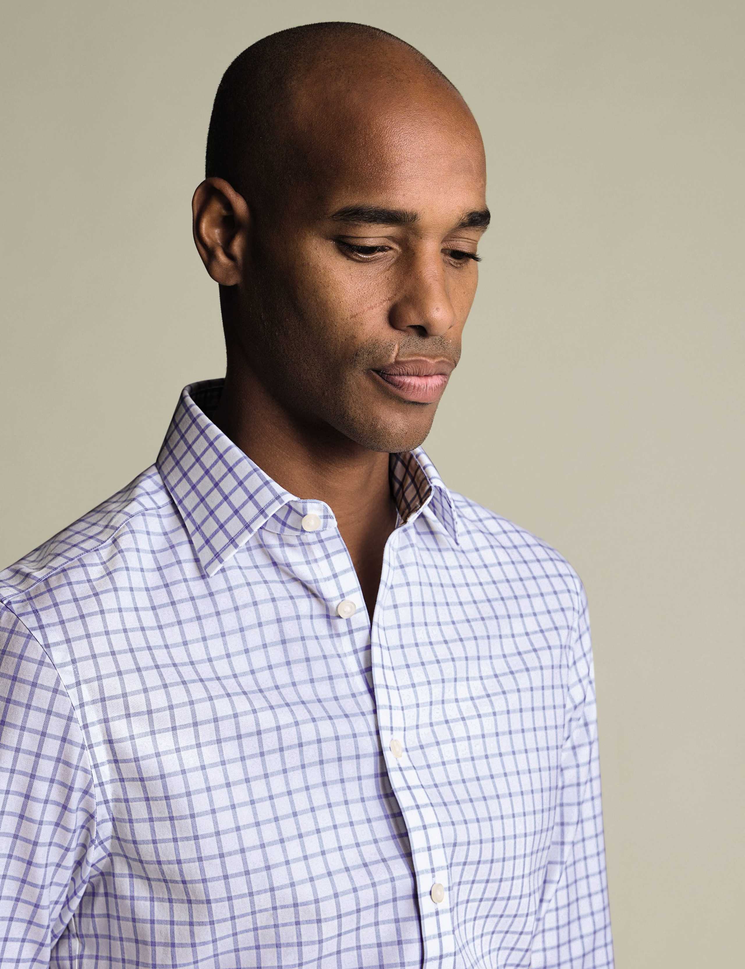 Slim Fit Pure Cotton Check Twill Shirt 4 of 6
