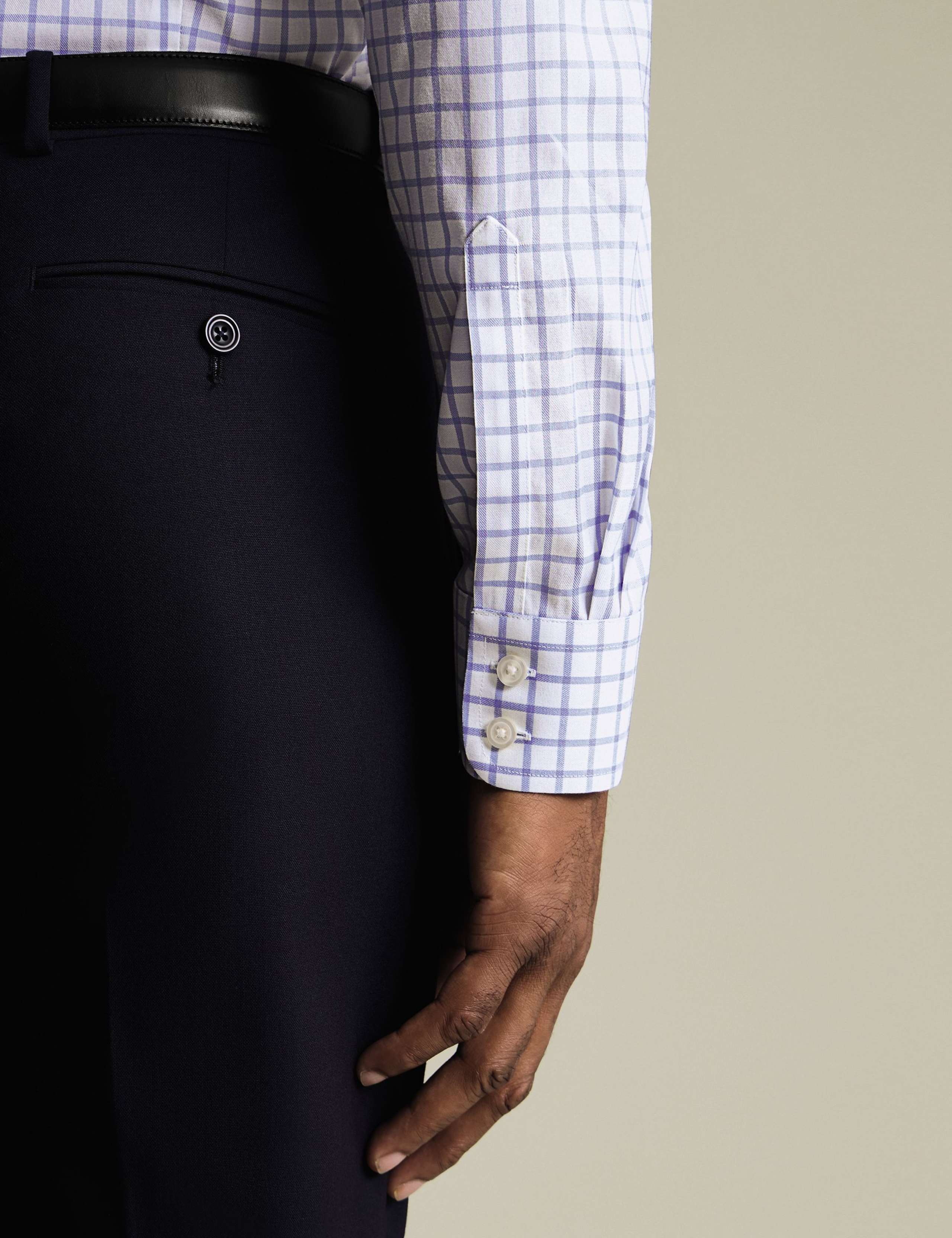 Slim Fit Pure Cotton Check Twill Shirt 5 of 6