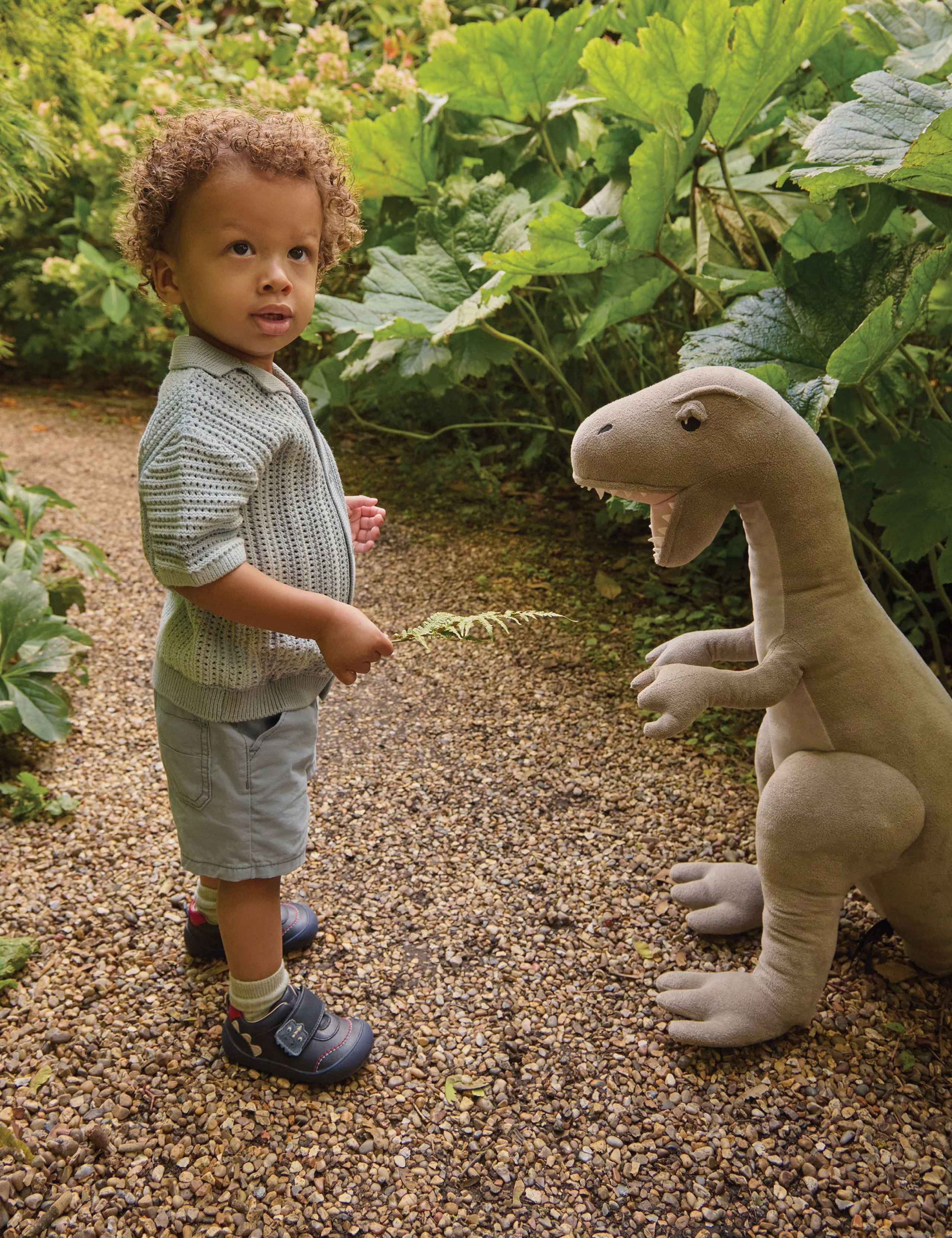 Kids' Leather Riptape Trainers (3-7 Small) 1 of 4