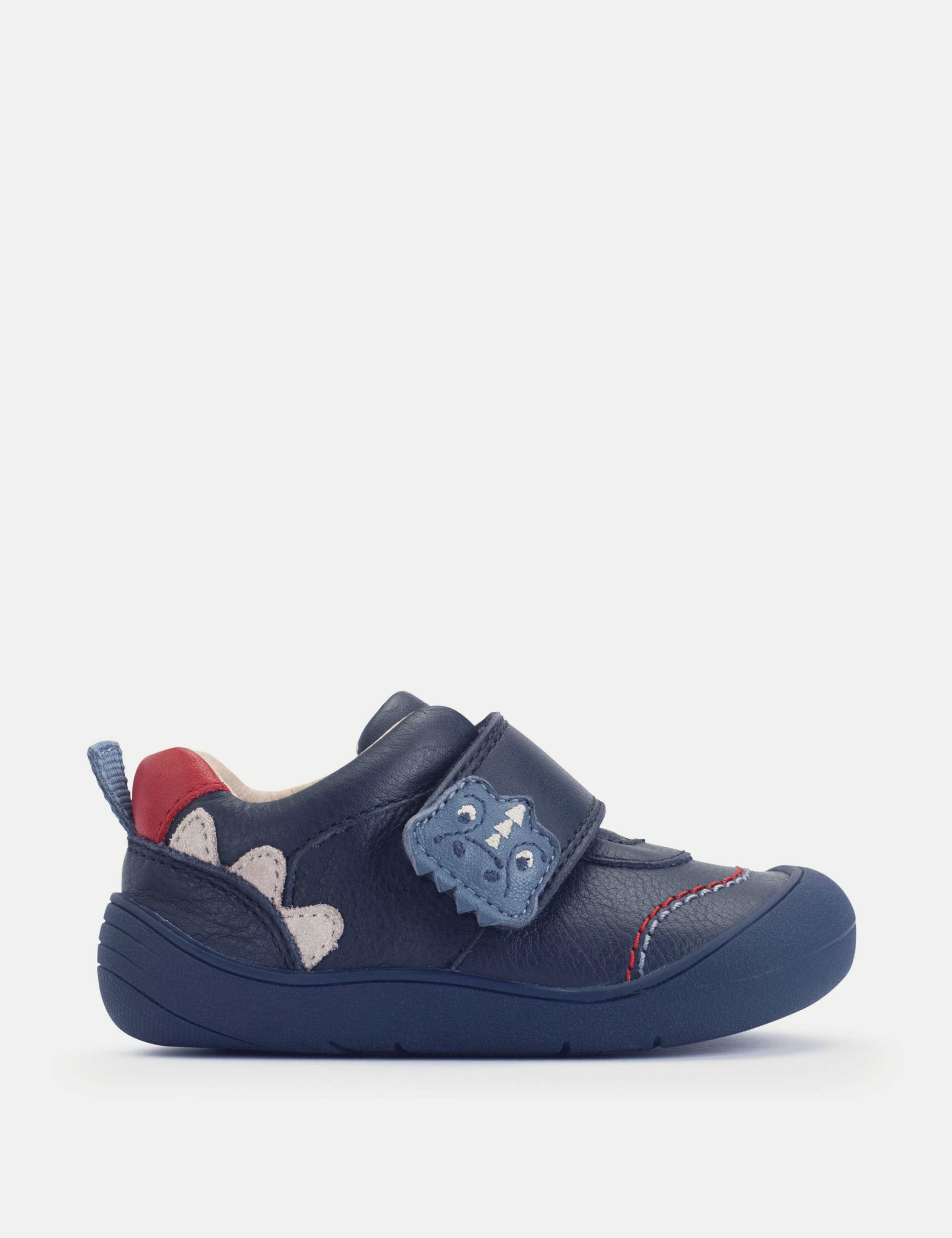Kids Leather Riptape Trainers (3 Small - 7 Small) 2 of 4