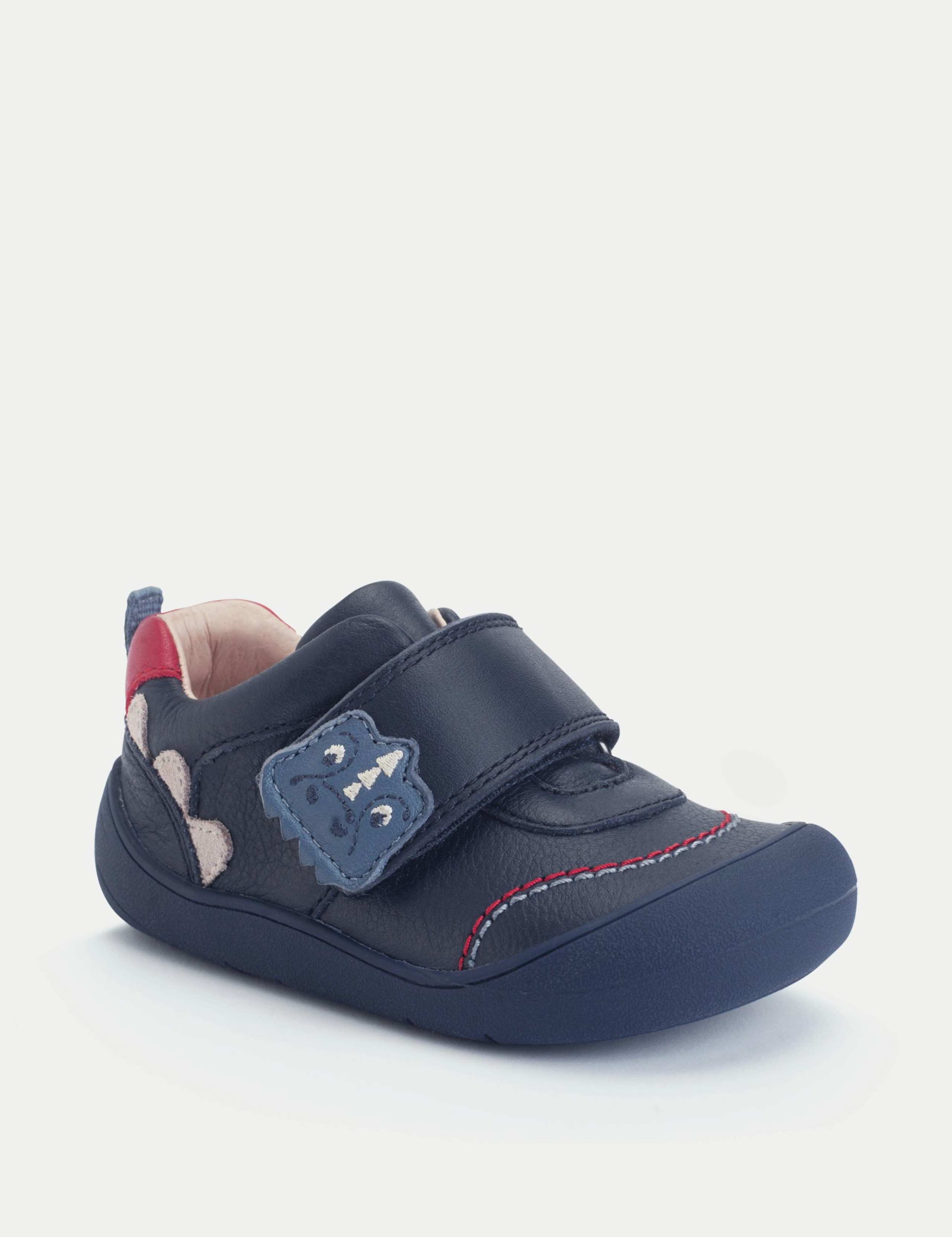 Kids Leather Riptape Trainers (3 Small - 7 Small) 4 of 4