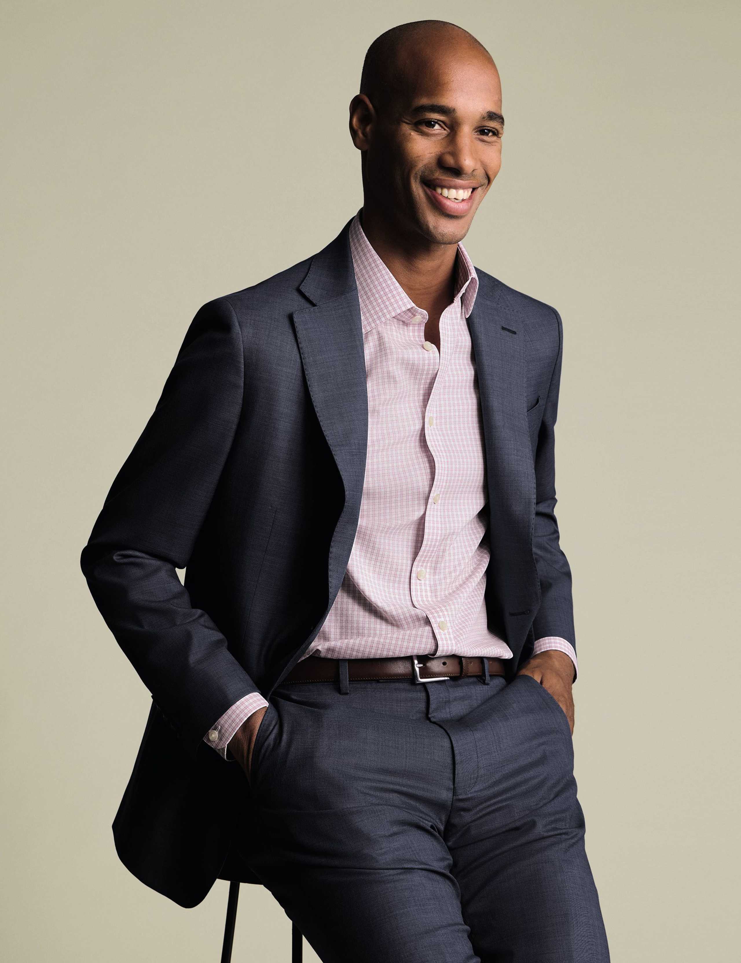 Non Iron Slim Fit Pure Cotton Check Oxford Shirt 4 of 6