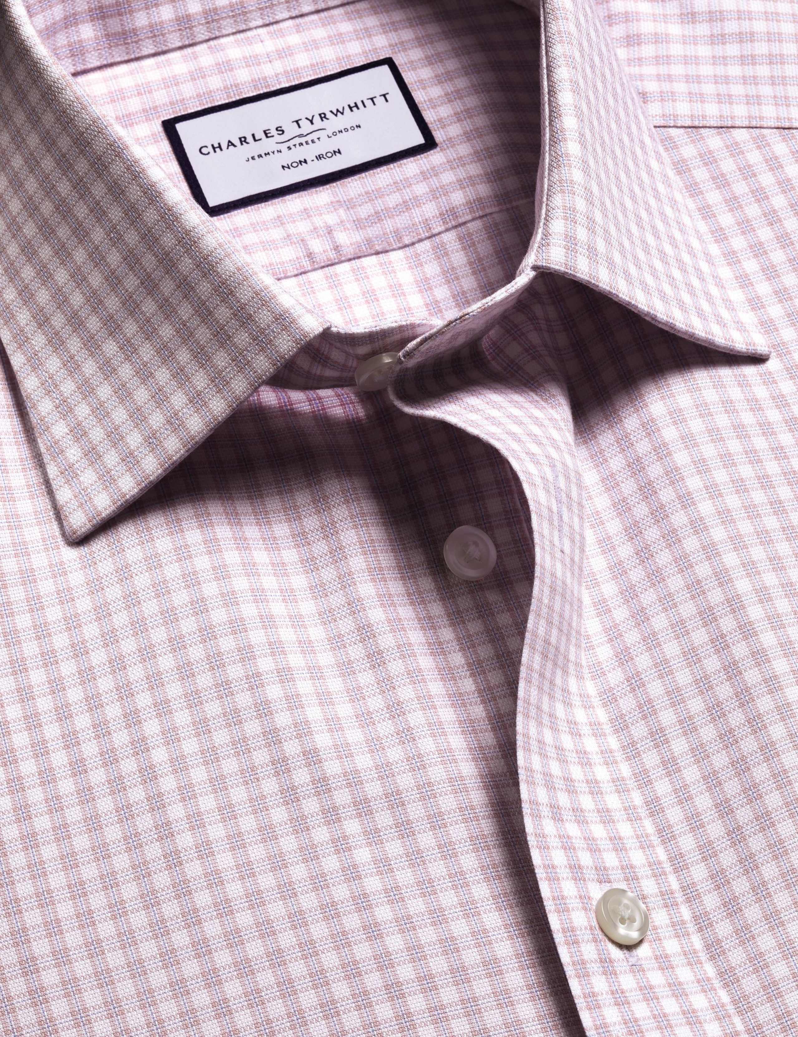 Non Iron Slim Fit Pure Cotton Check Oxford Shirt 6 of 6