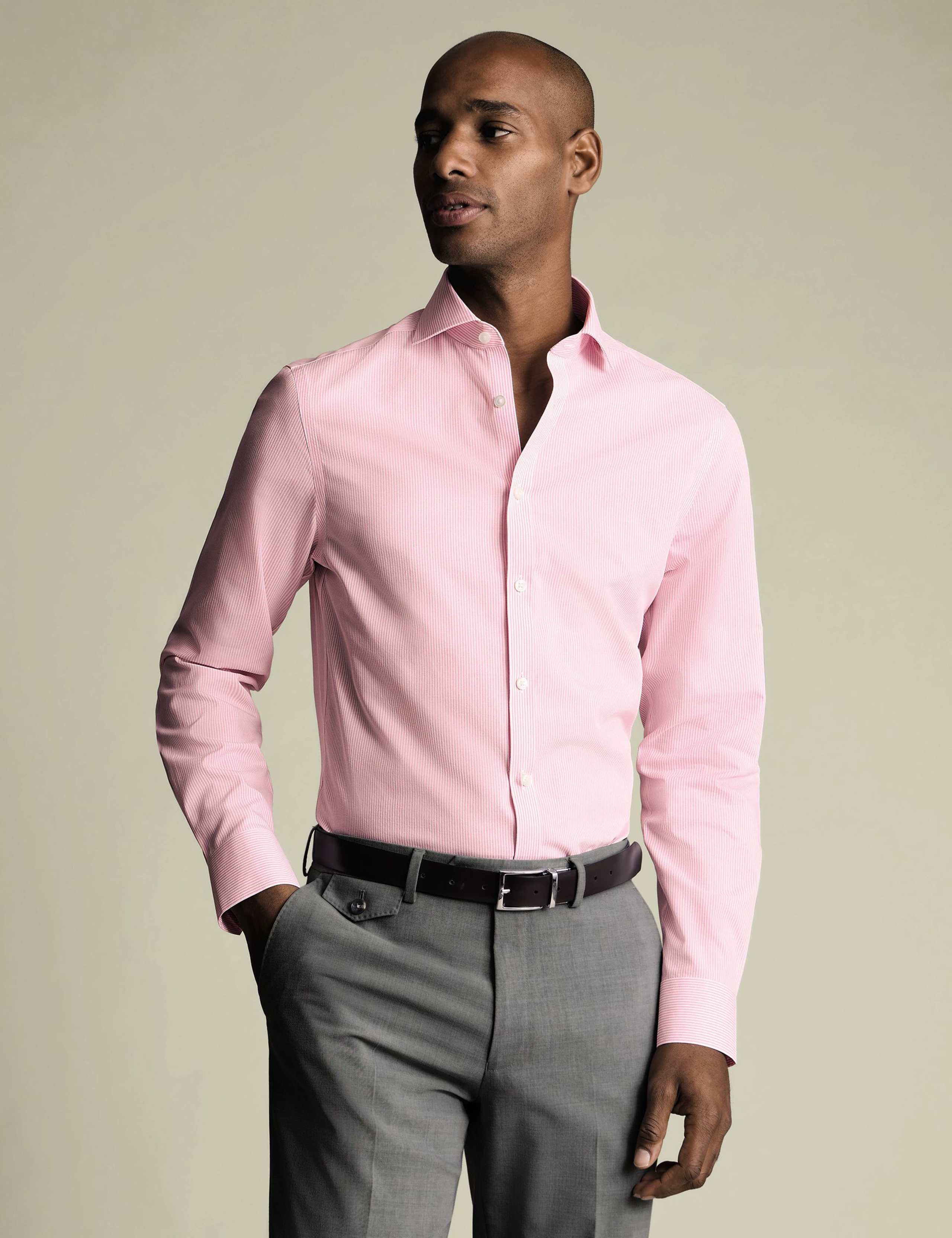 Regular Fit Easy Iron Pure Cotton Striped Shirt 1 of 6