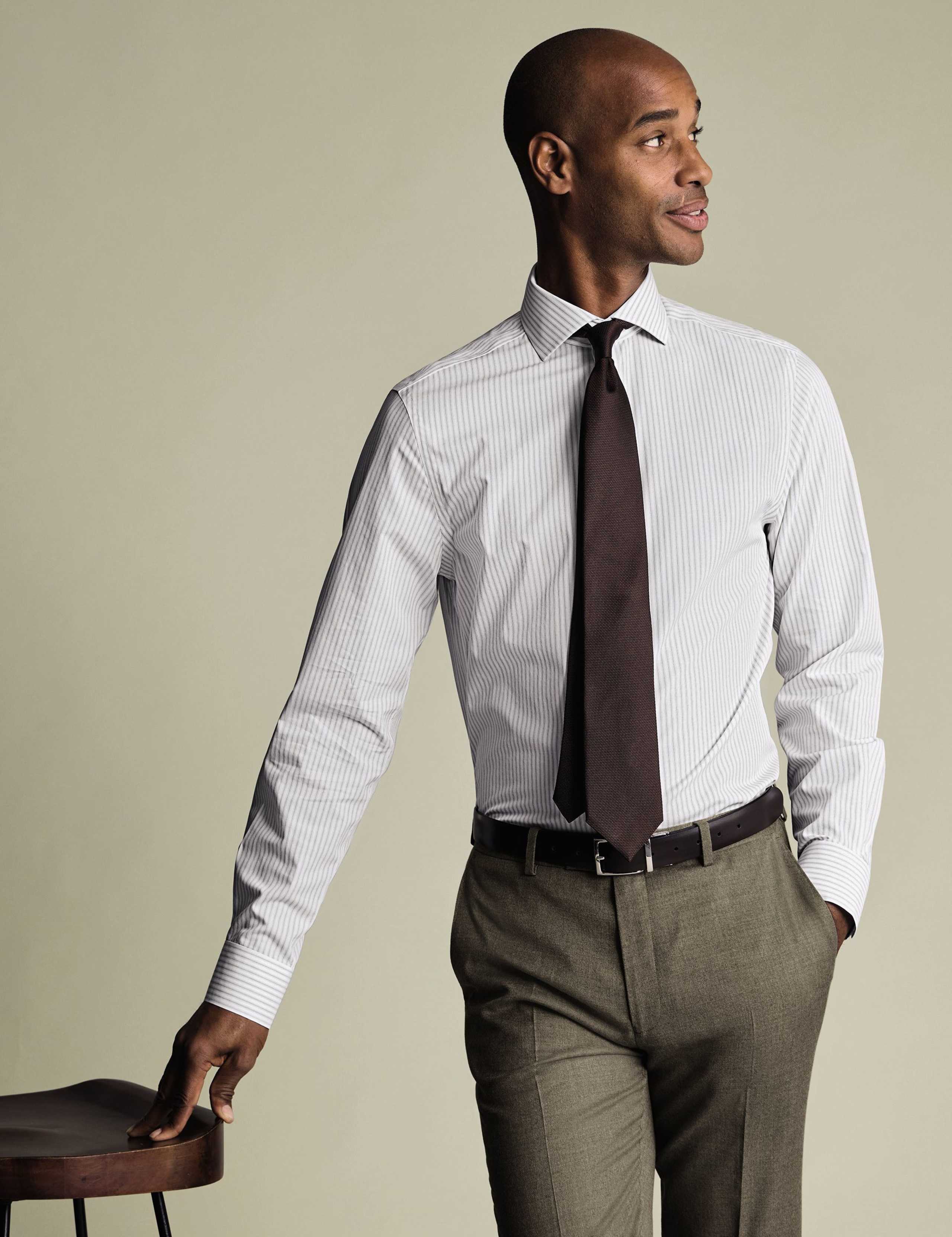 Non Iron Regular Fit Pure Cotton Striped Shirt 3 of 7