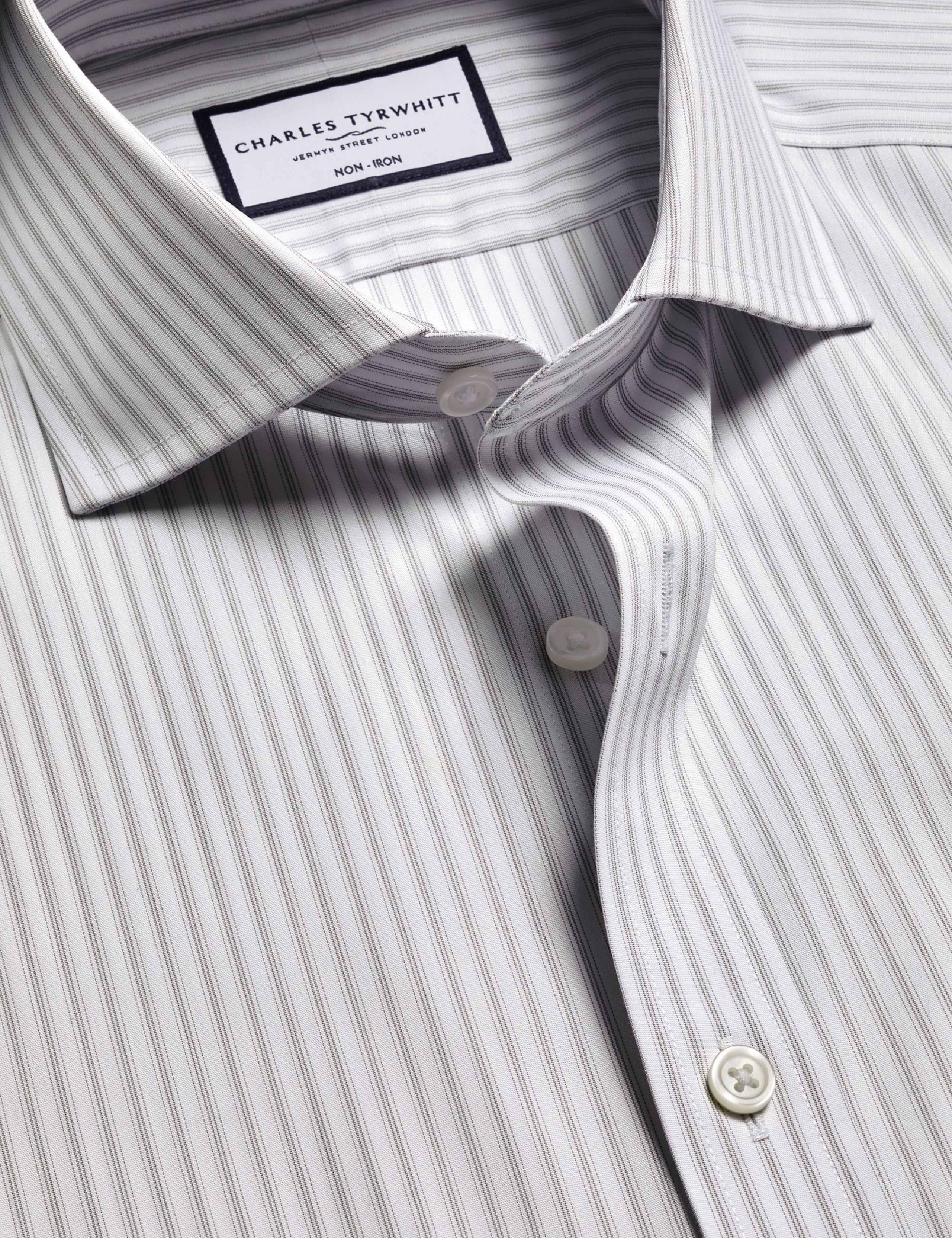 Non Iron Regular Fit Pure Cotton Striped Shirt 6 of 7