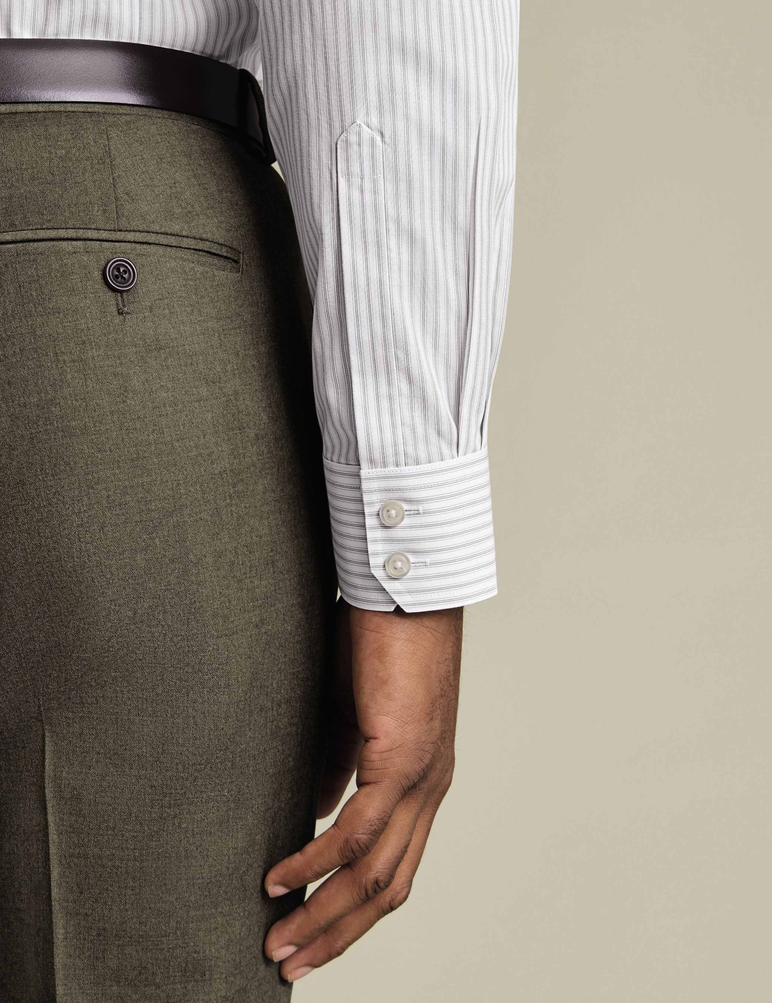 Non Iron Regular Fit Pure Cotton Striped Shirt 7 of 7