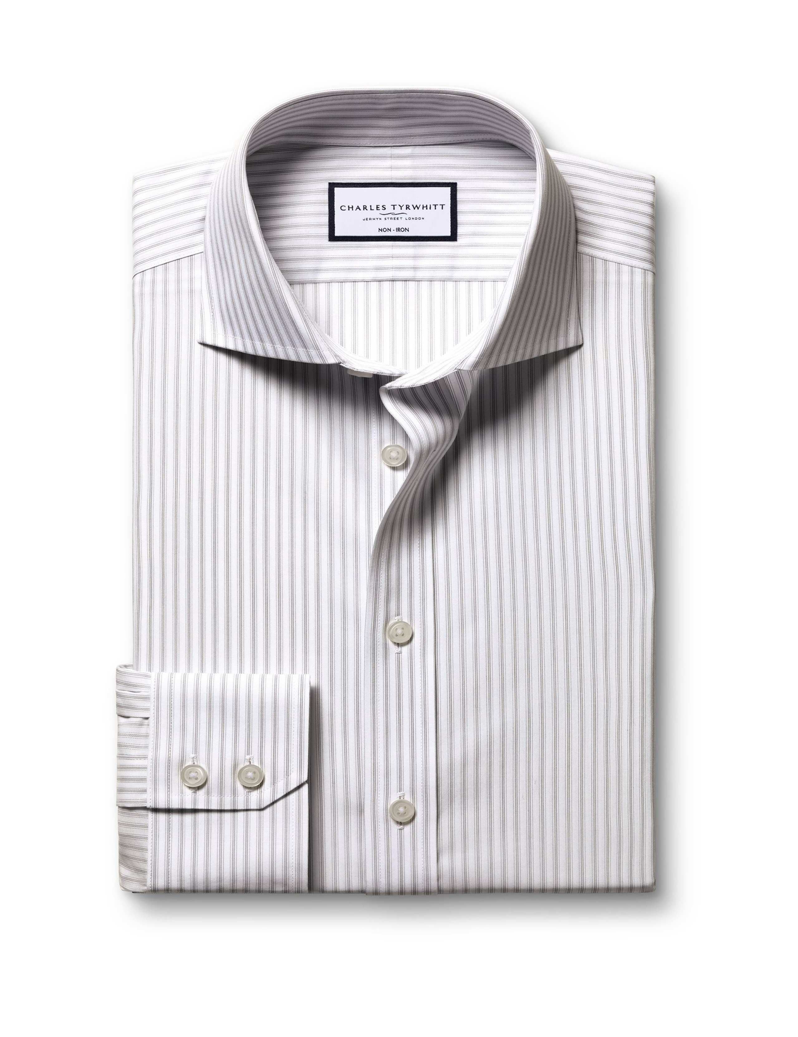 Non Iron Regular Fit Pure Cotton Striped Shirt 2 of 7