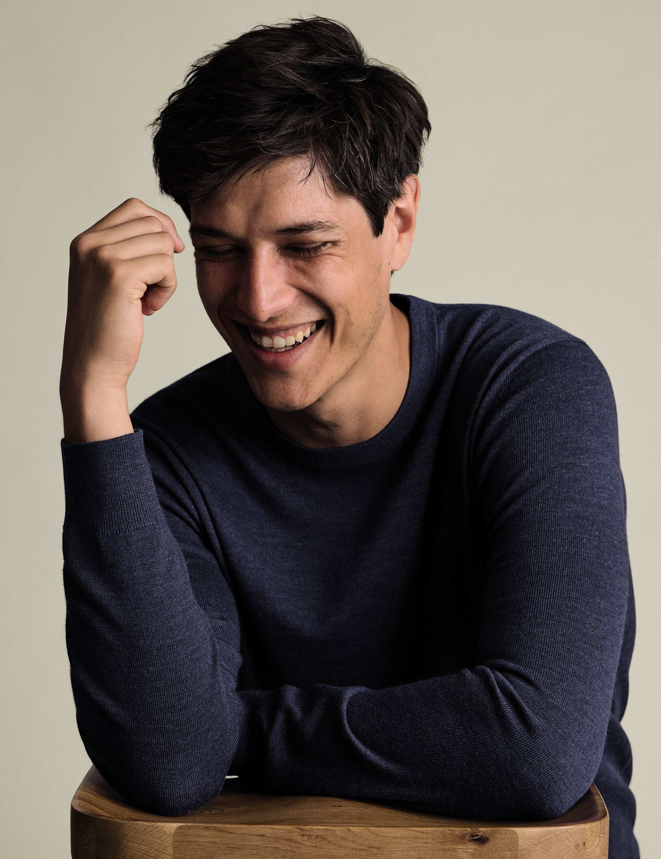 Pure Merino Wool Crew Neck Jumper 3 of 5