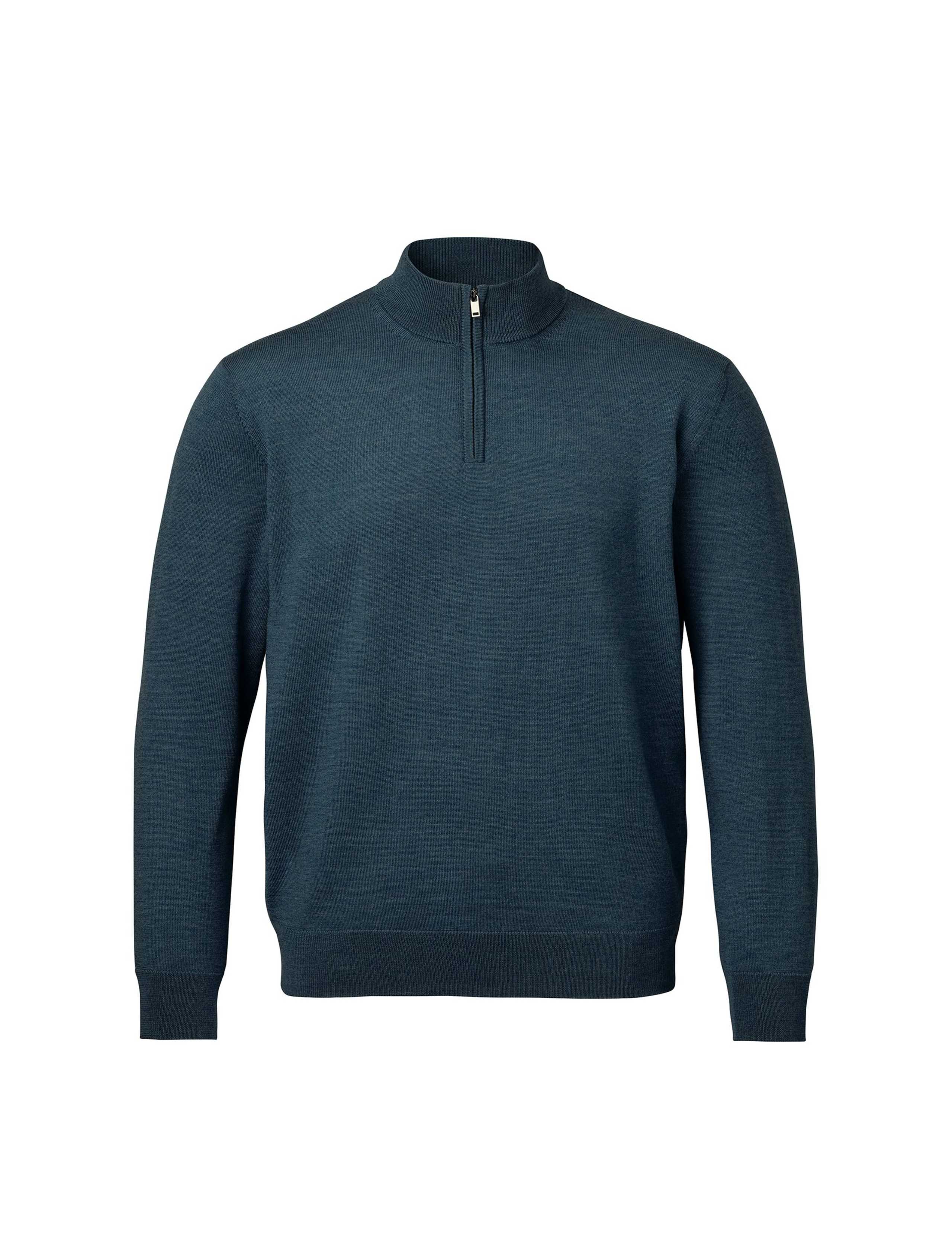 Pure Wool Half Zip Jumper 2 of 4