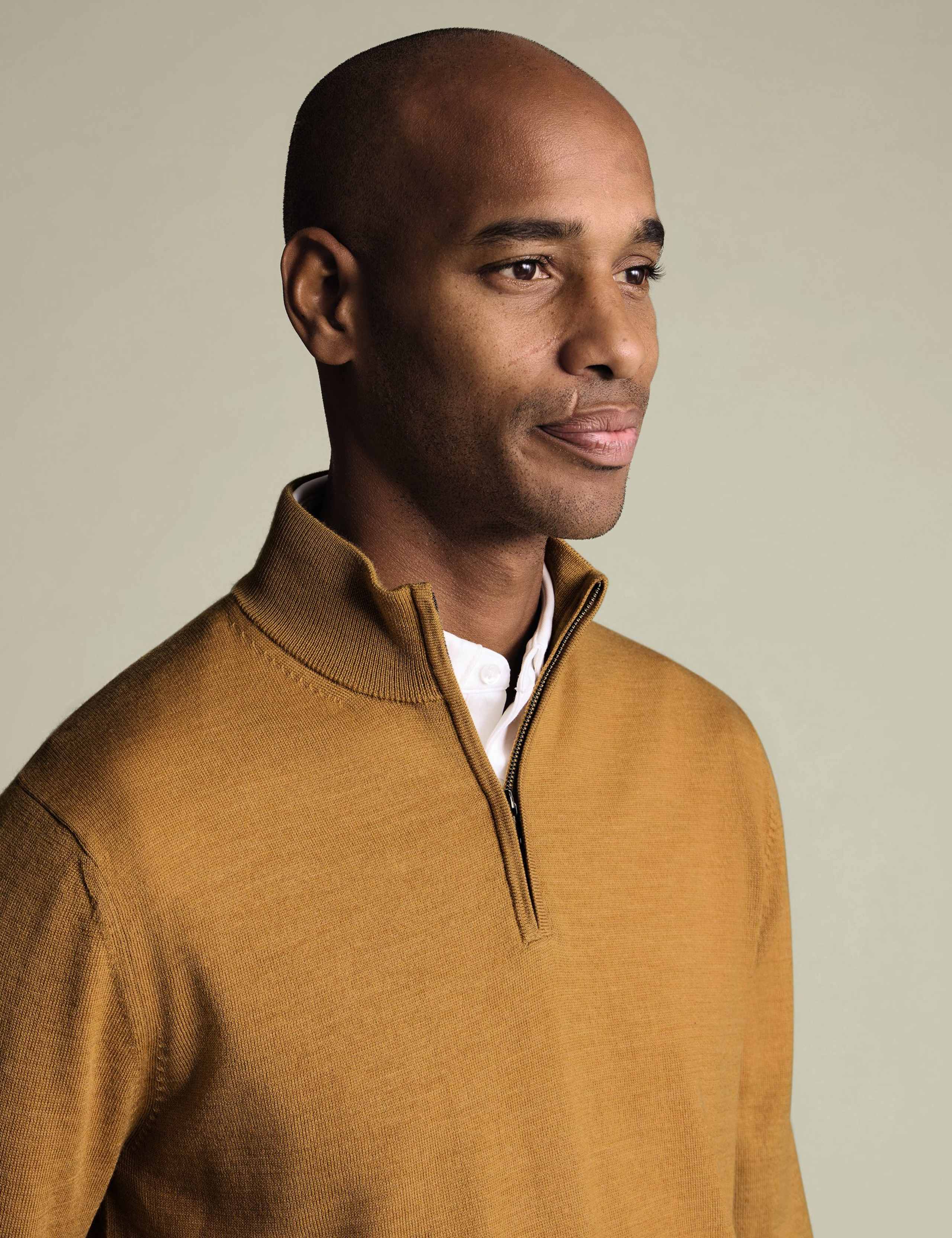 Pure Wool Half Zip Jumper 3 of 4